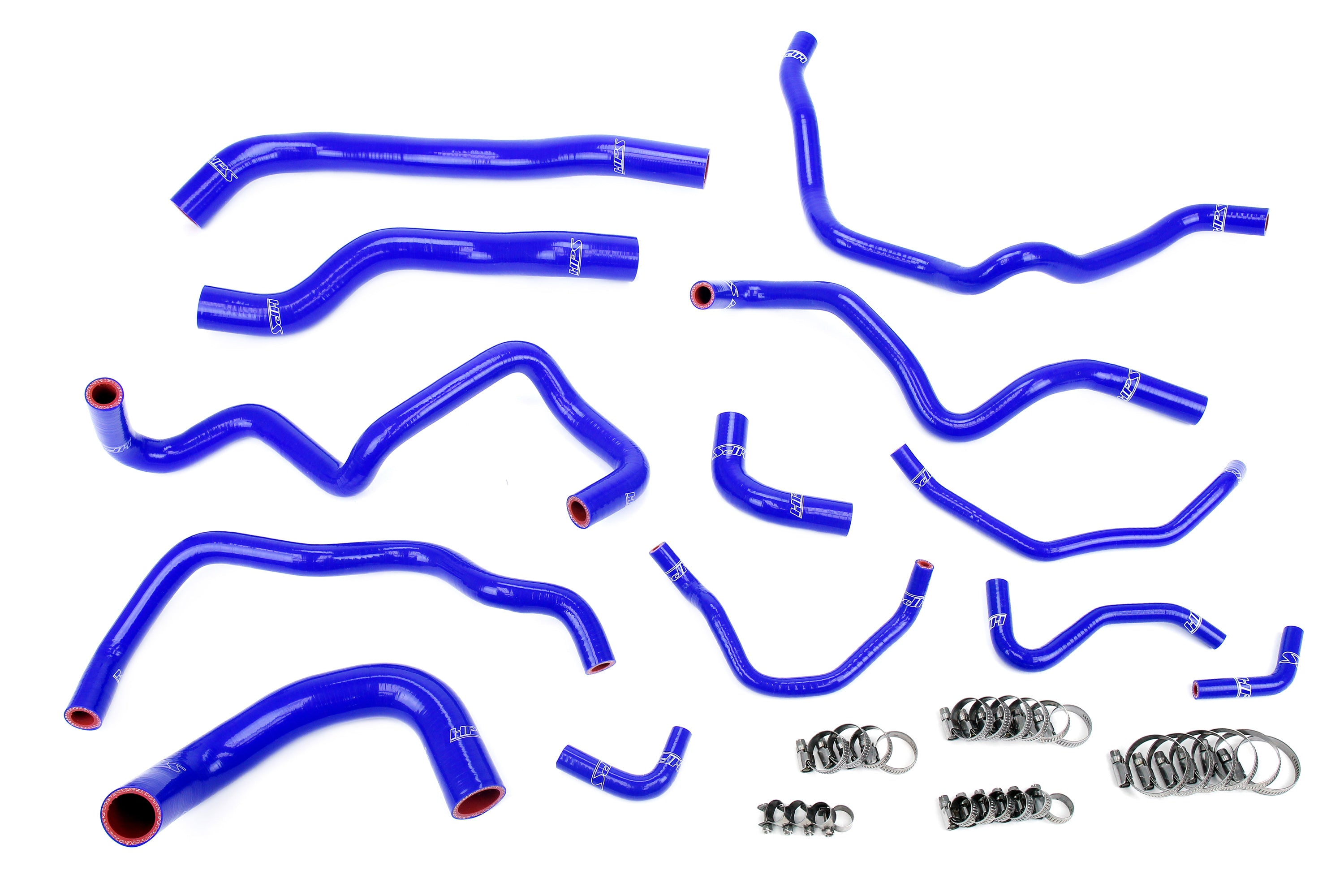 HPS Performance Hps Silicone Radiator, Heater, Oil Cooler, And Ancillary Coolant Hose Kit 57 2004 Blue Blue - 57-2004-BLUE