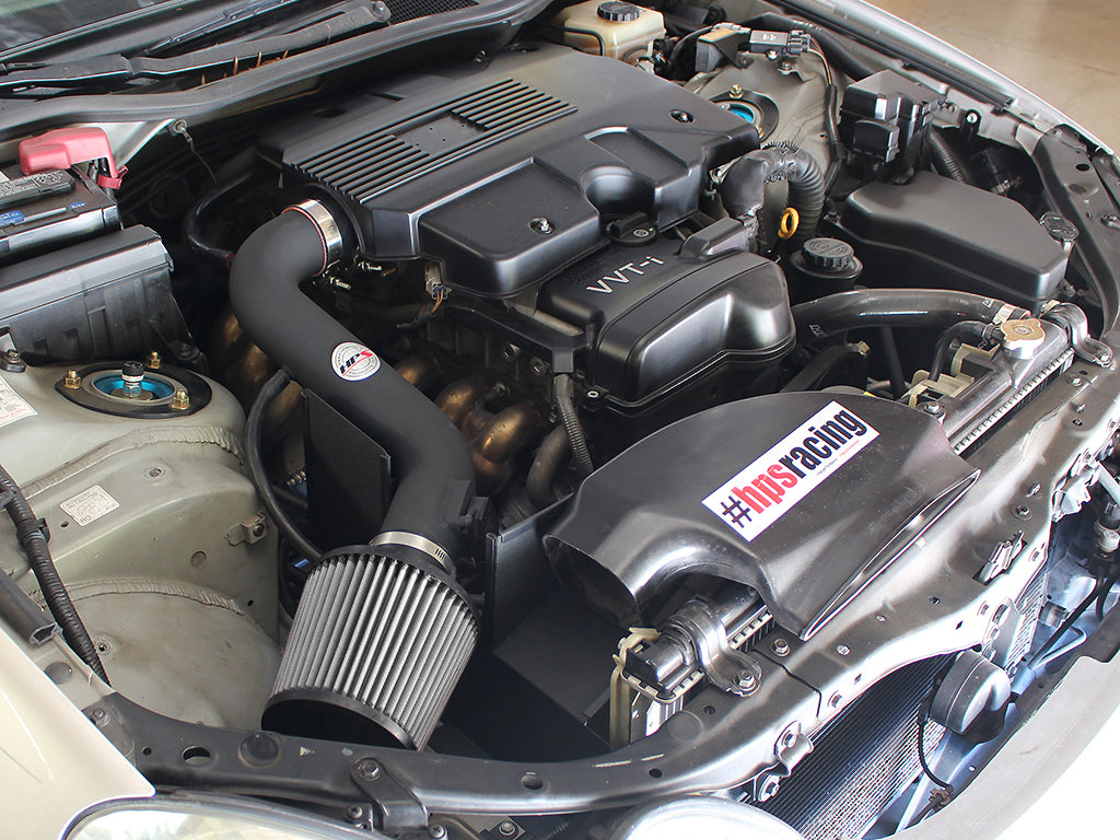 HPS Performance Air Intake Kit With Heat Shield 827-260WB Black - 827-260WB