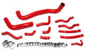 HPS Performance Hps Silicone Radiator And Heater Coolant Hose Kit 57 1610 Red Red - 57-1610-RED