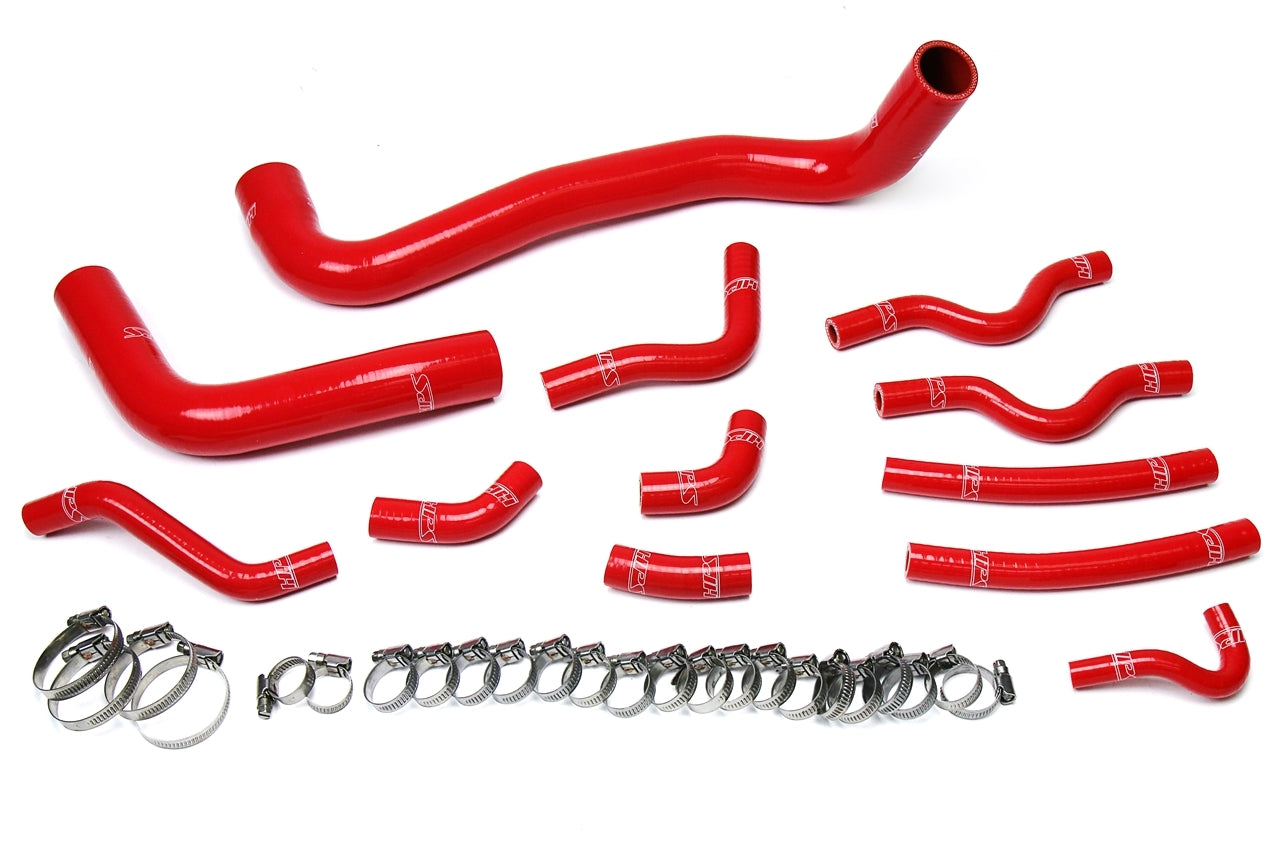 HPS Performance Hps Silicone Radiator And Heater Coolant Hose Kit 57 1610 Red Red - 57-1610-RED