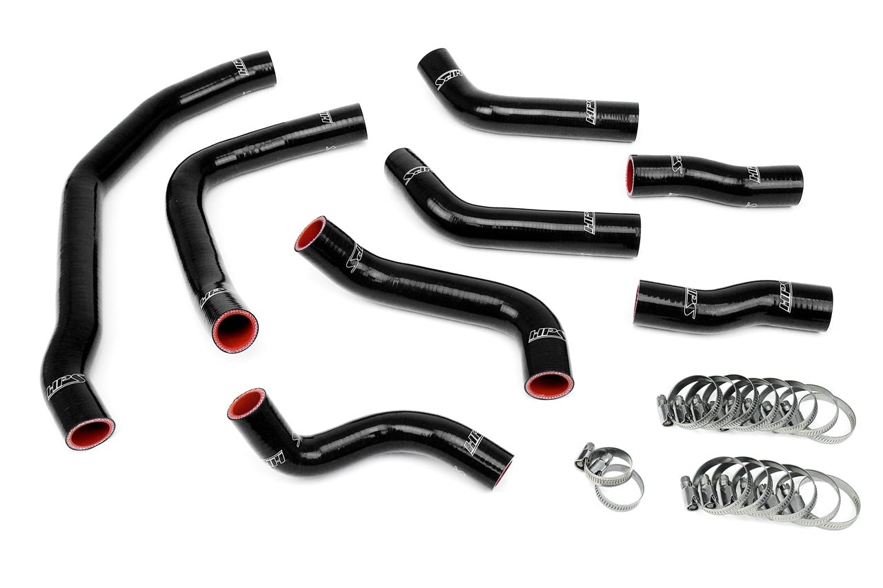 HPS Performance Hps Silicone Radiator Coolant Hose Kit 57 1501 Blk Black - 57-1501-BLK