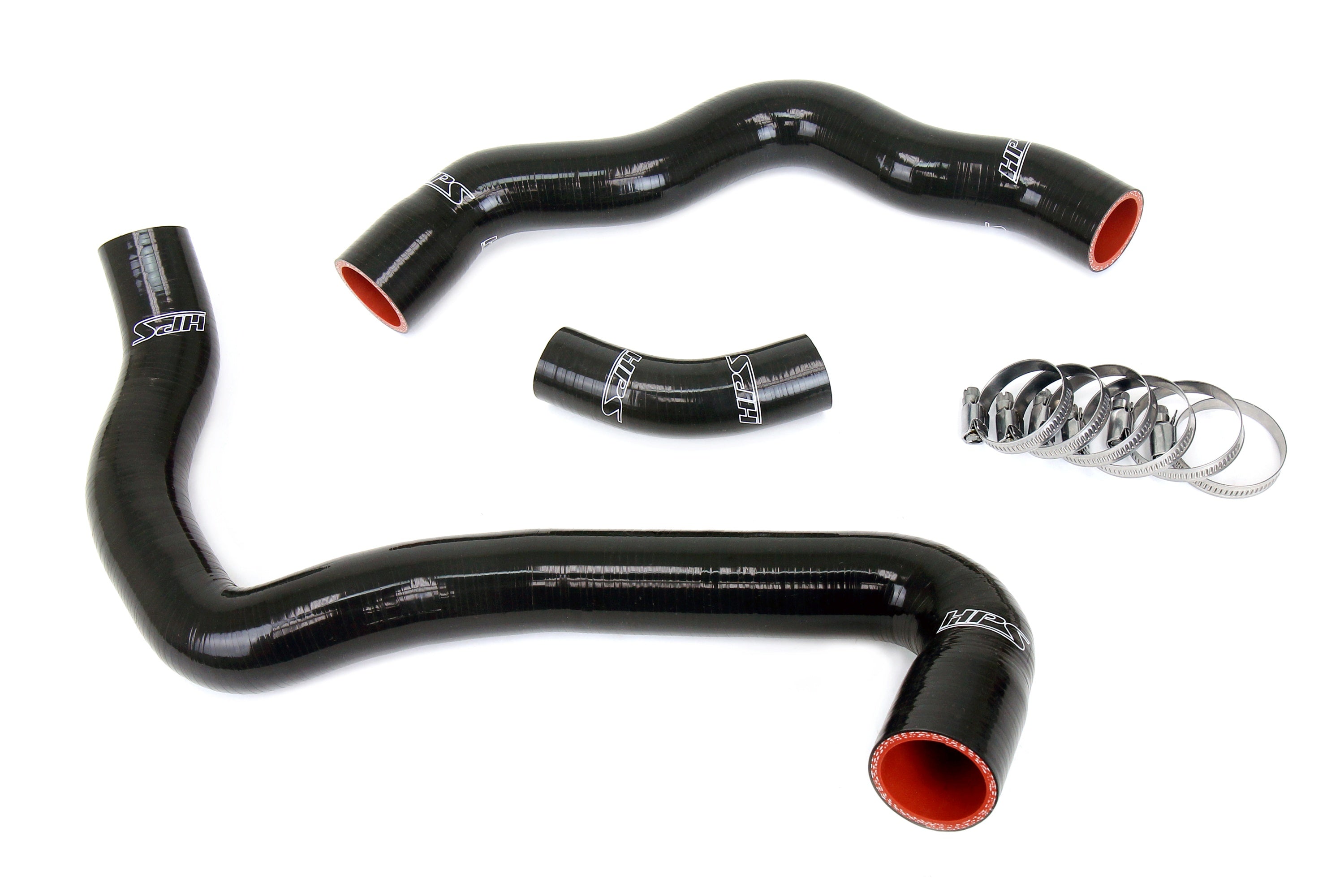HPS Performance Hps Silicone Radiator Coolant Hose Kit 57 1970 Blk Black - 57-1970-BLK