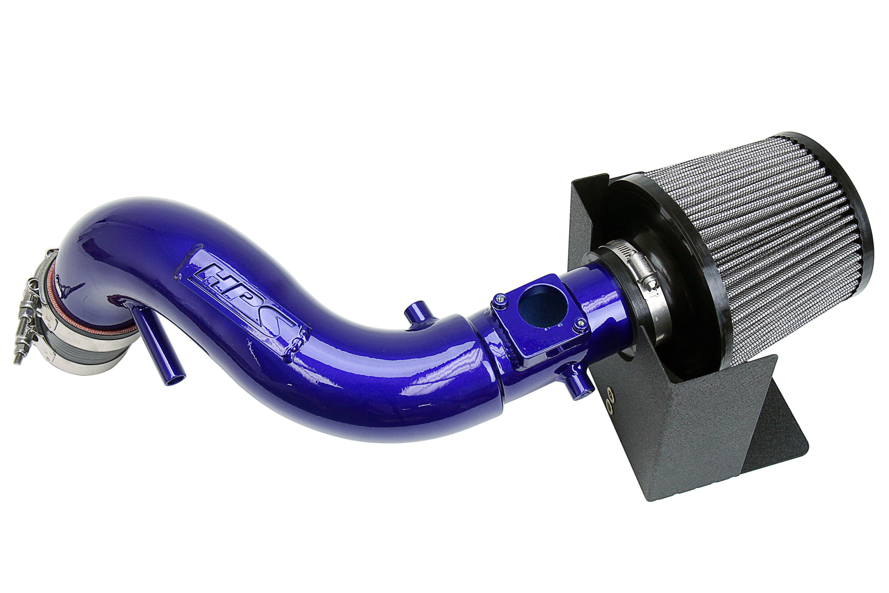 HPS Performance Air Intake Kit With Heat Shield 827-515BL Blue - 827-515BL