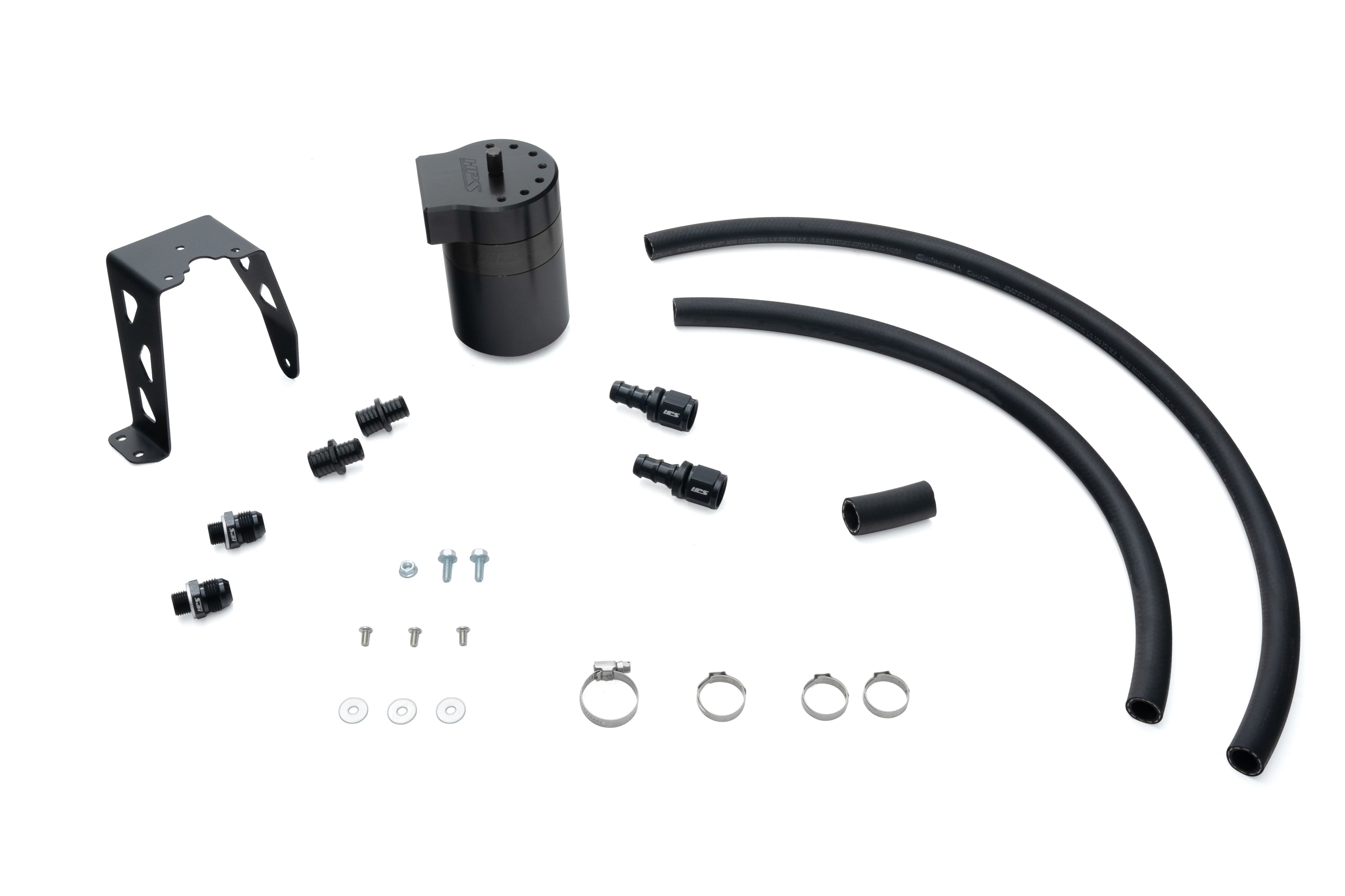 HPS Performance Oil Catch Can Kit 860-024WB Black - 860-024WB