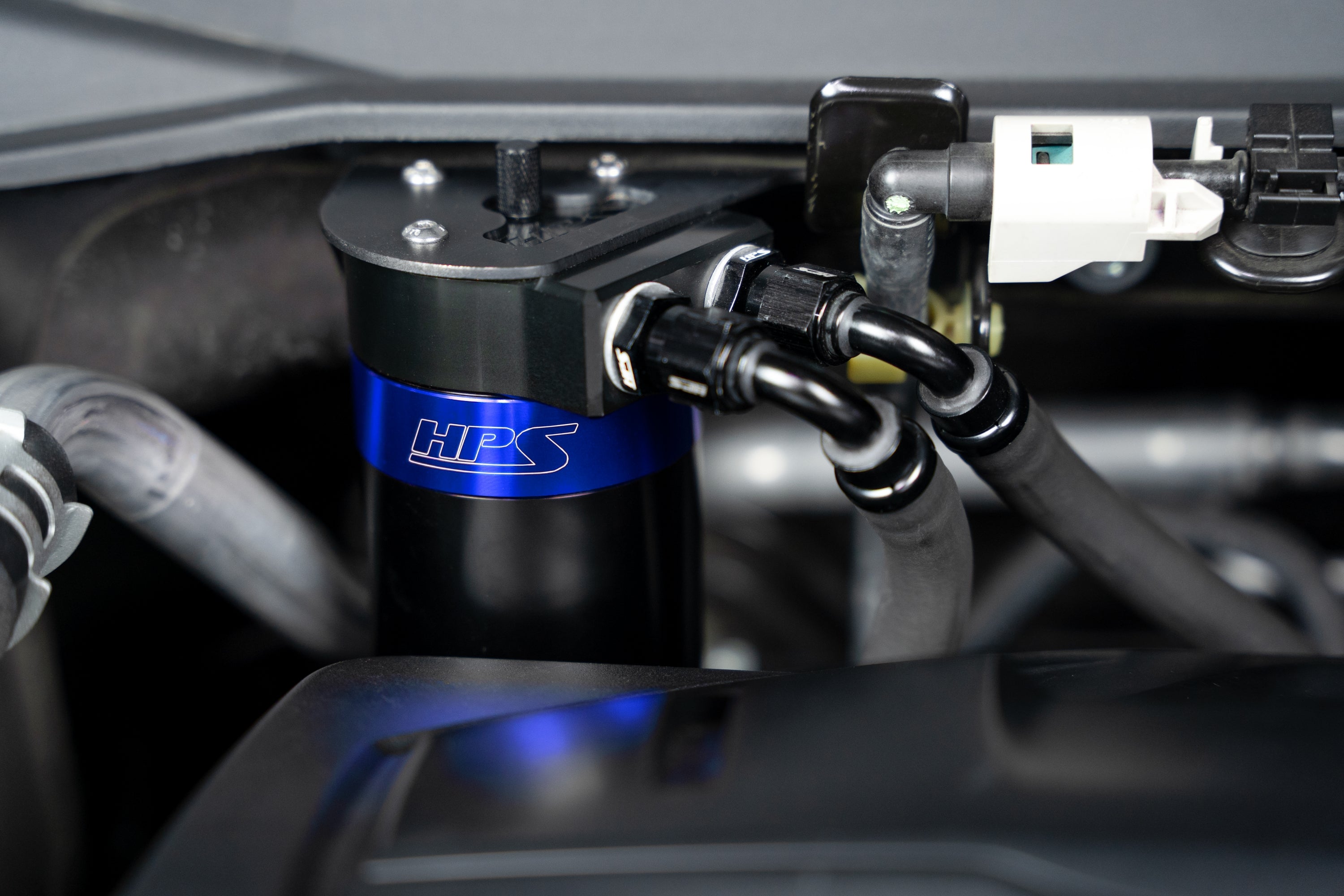 HPS Performance Oil Catch Can Kit 860-015 Blue - 860-015BL