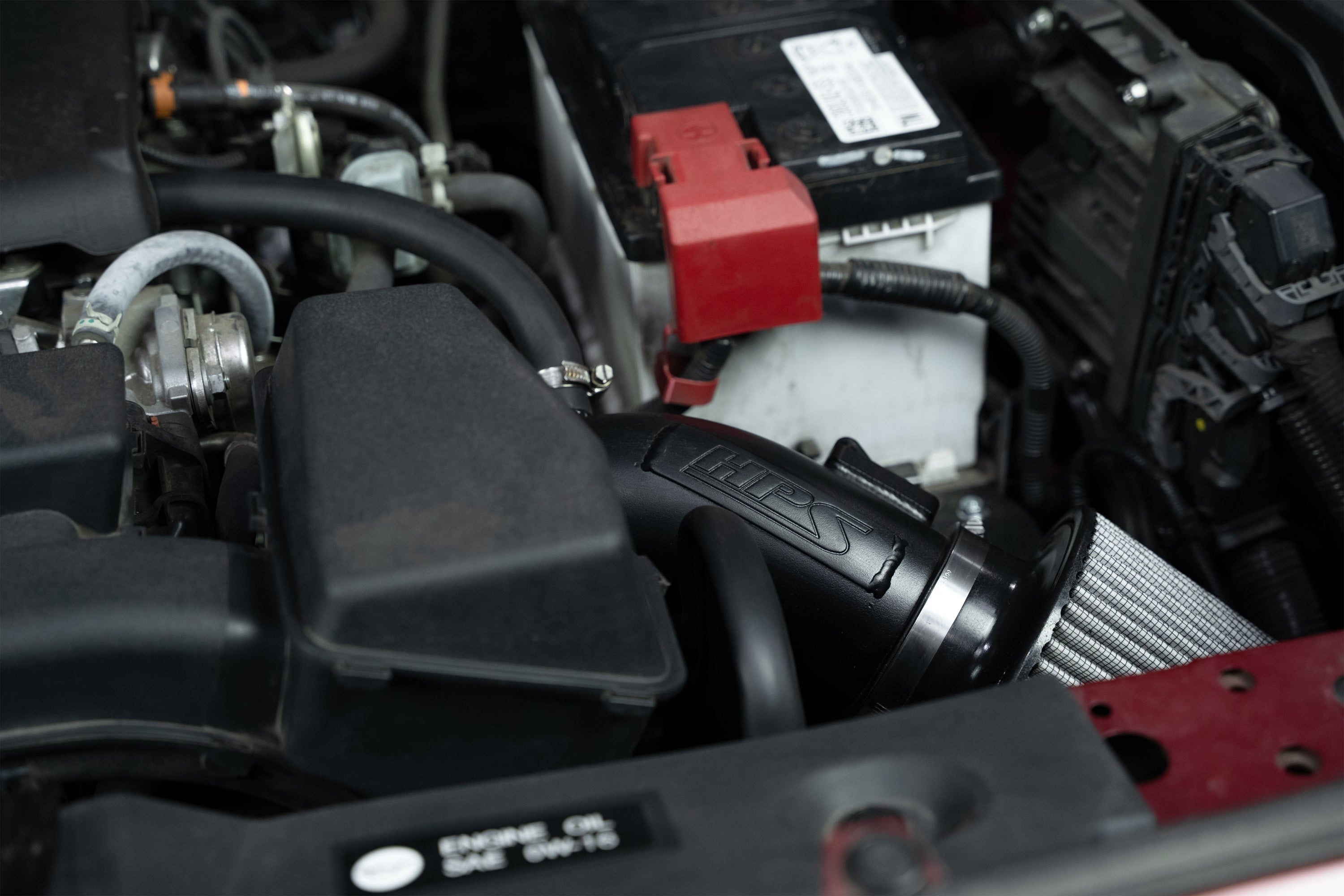 HPS Performance Air Intake Kit With Heat Shield 827-798WB Black - 827-798WB