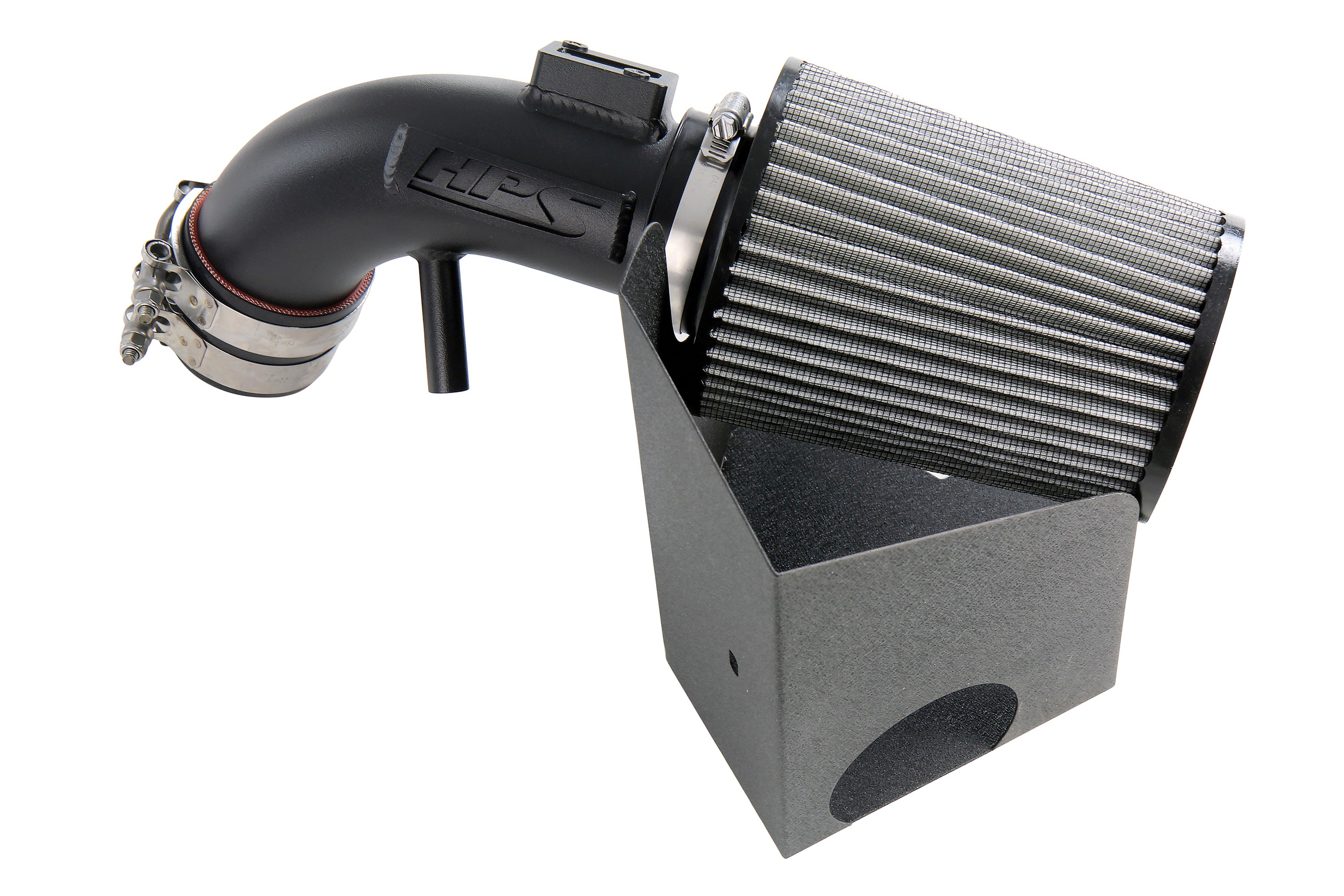 HPS Performance Air Intake Kit With Heat Shield 827-694WB Black - 827-694WB