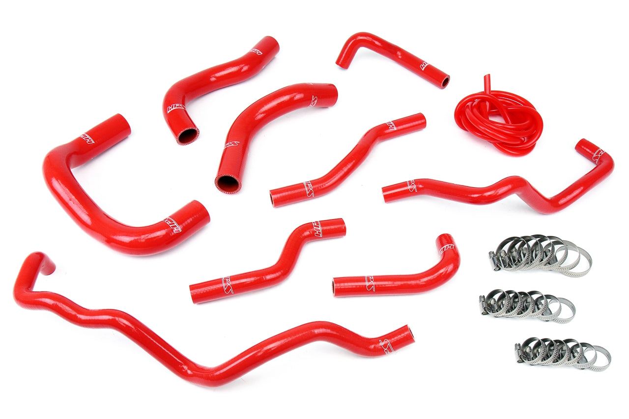 HPS Performance Hps Silicone Radiator And Heater Coolant Hose Kit 57 1341 Red Red - 57-1341-RED