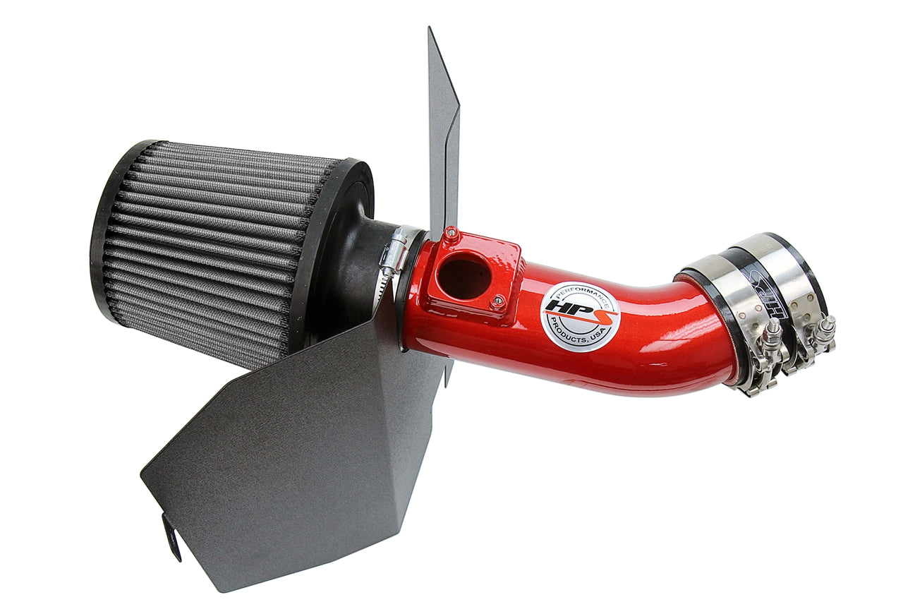 HPS Performance Air Intake Kit With Heat Shield 827-606R Red - 827-606R