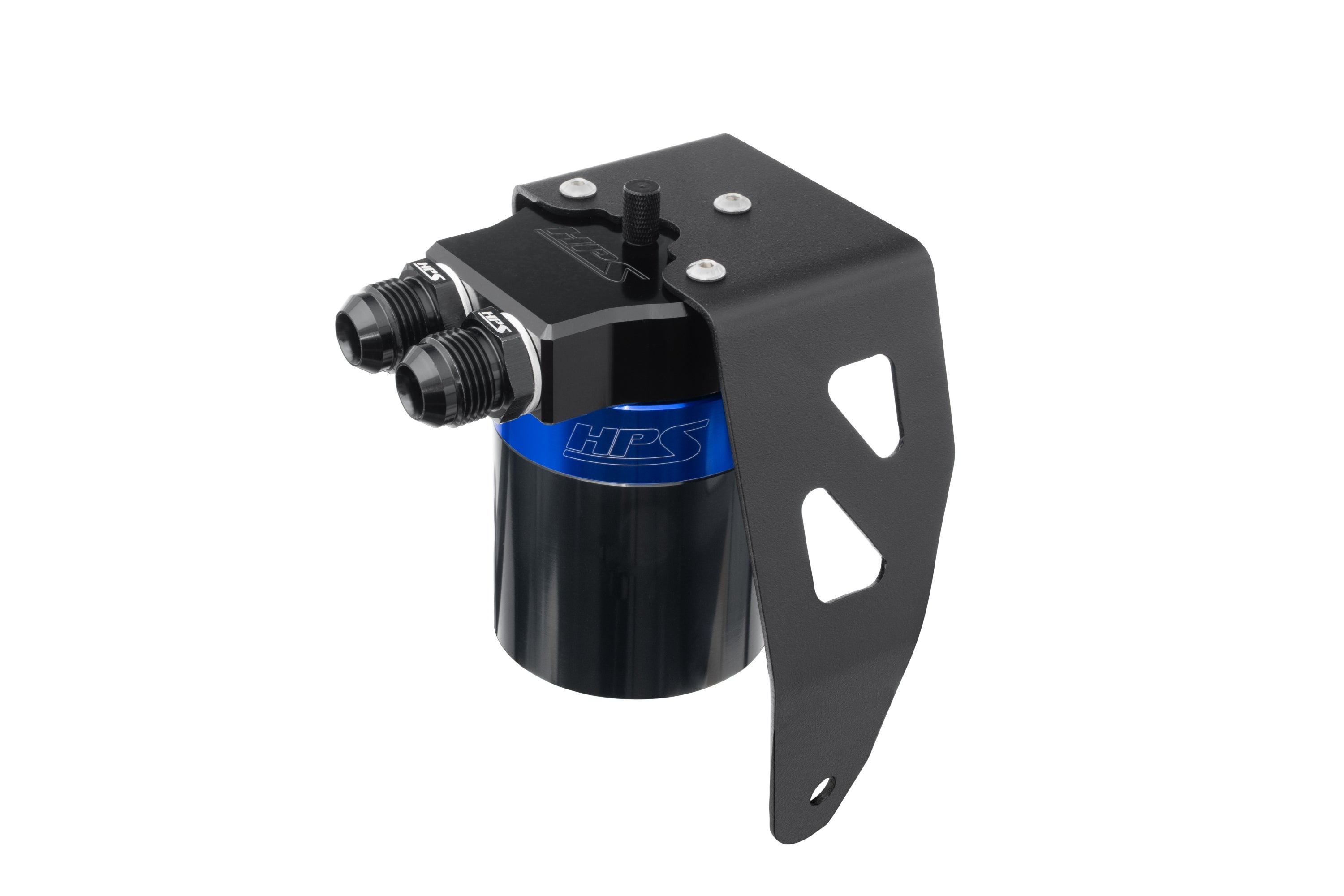 HPS Performance Oil Catch Can Kit 860-024BL Blue - 860-024BL