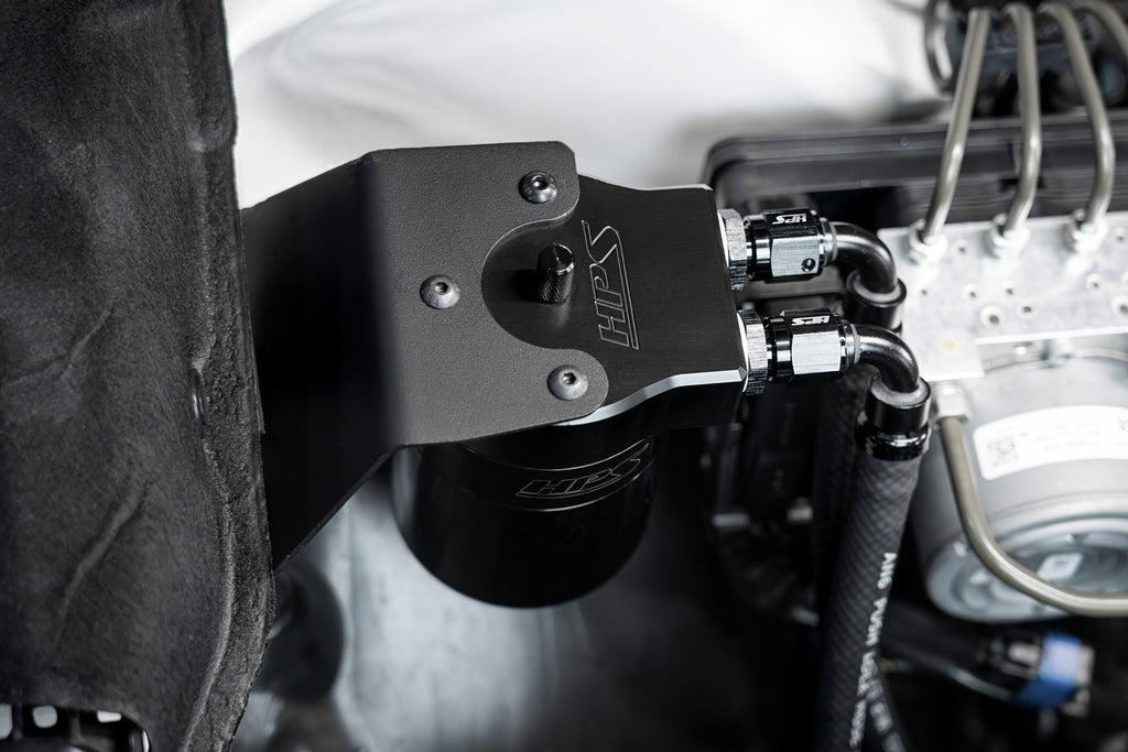 HPS Performance Oil Catch Can Kit 860-006WB, Black - 860-006WB