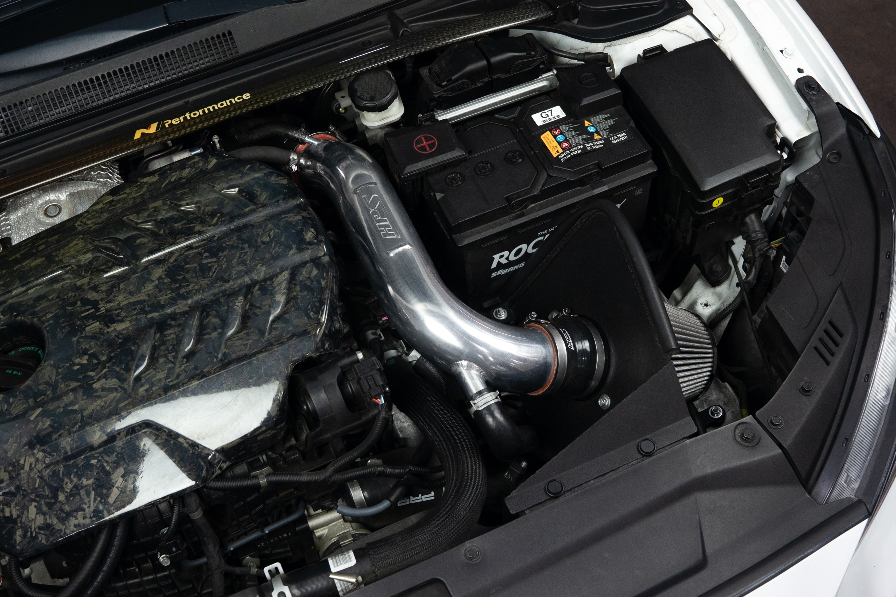 HPS Performance Air Intake Kit With Heat Shield and Turbo Inlet 827-797WB Black - 827-797WB