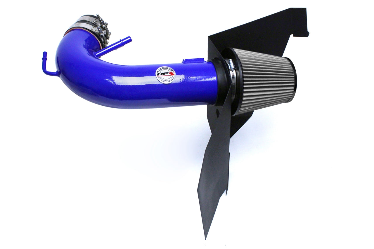 HPS Performance Air Intake Kit With Heat Shield 827-556BL Blue - 827-556BL