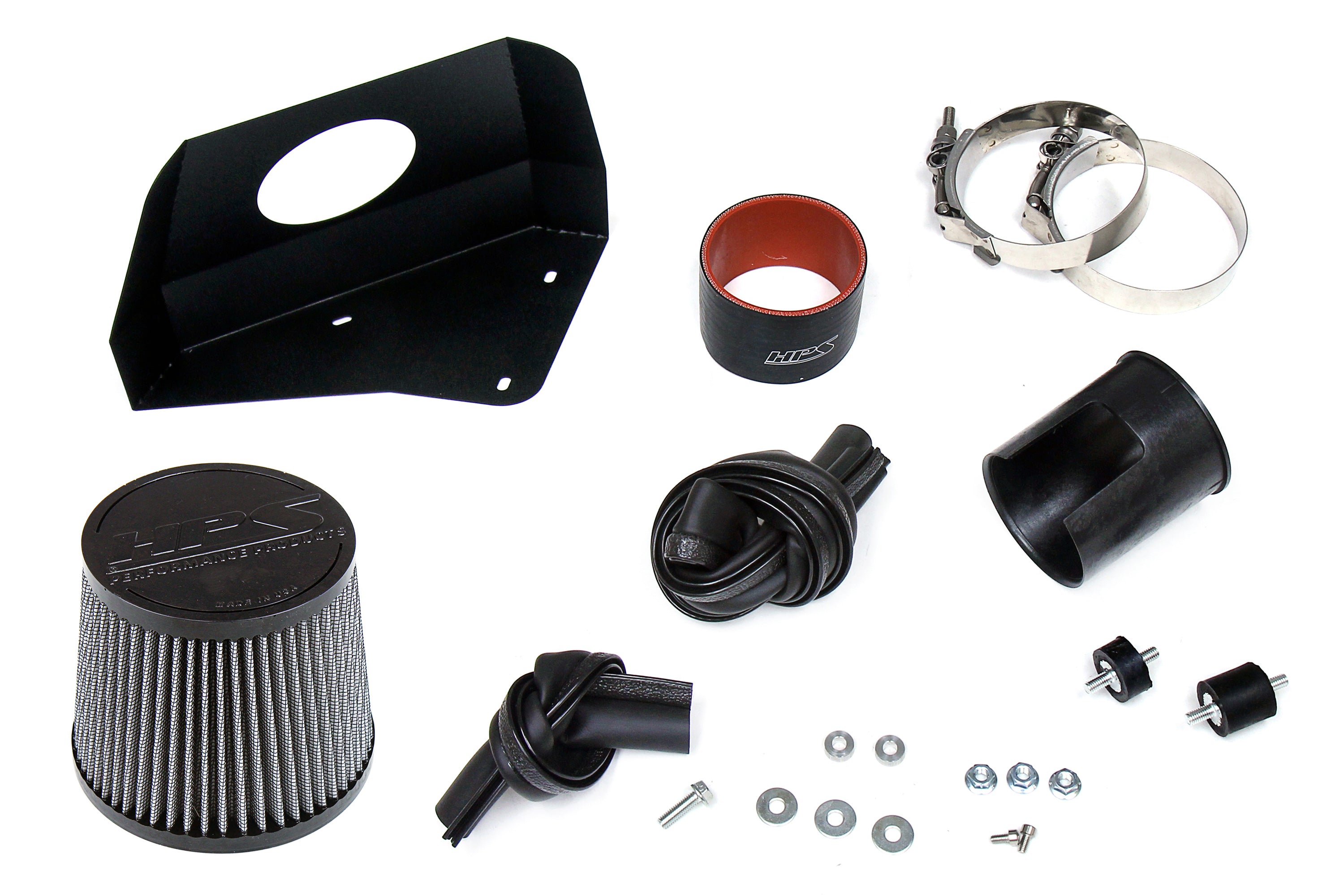 HPS Performance Air Intake Kit With Heat Shield 827-687BL Blue - 827-687BL