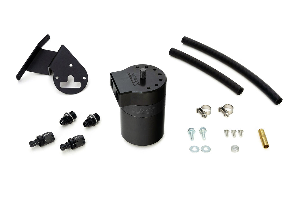 HPS Performance Oil Catch Can Kit 860-013WB, Black - 860-013WB