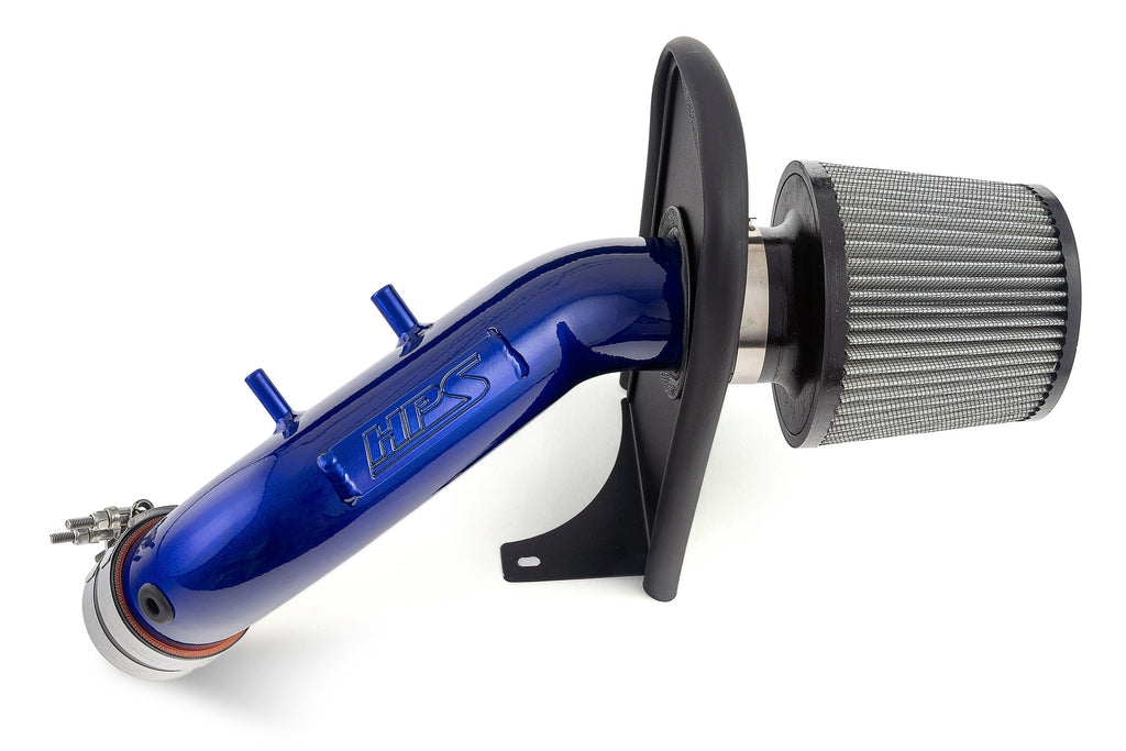 HPS Performance Air Intake Kit With Heat Shield 827-737BL Blue - 827-737BL