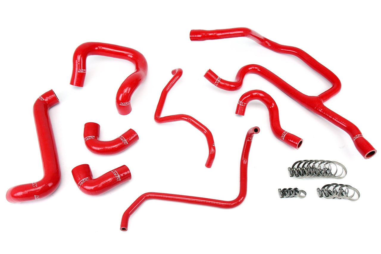 HPS Performance Hps Silicone Radiator And Heater Coolant Hose Kit 57 1427 Red Red - 57-1427-RED