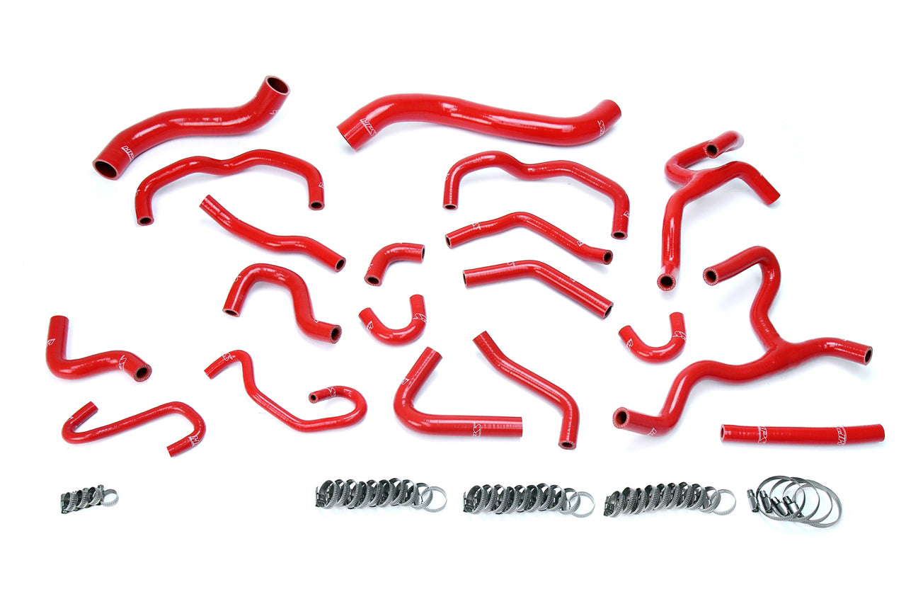 HPS Performance Hps Silicone Radiator And Heater Coolant Hose Kit 57 1709 Red Red - 57-1709-RED