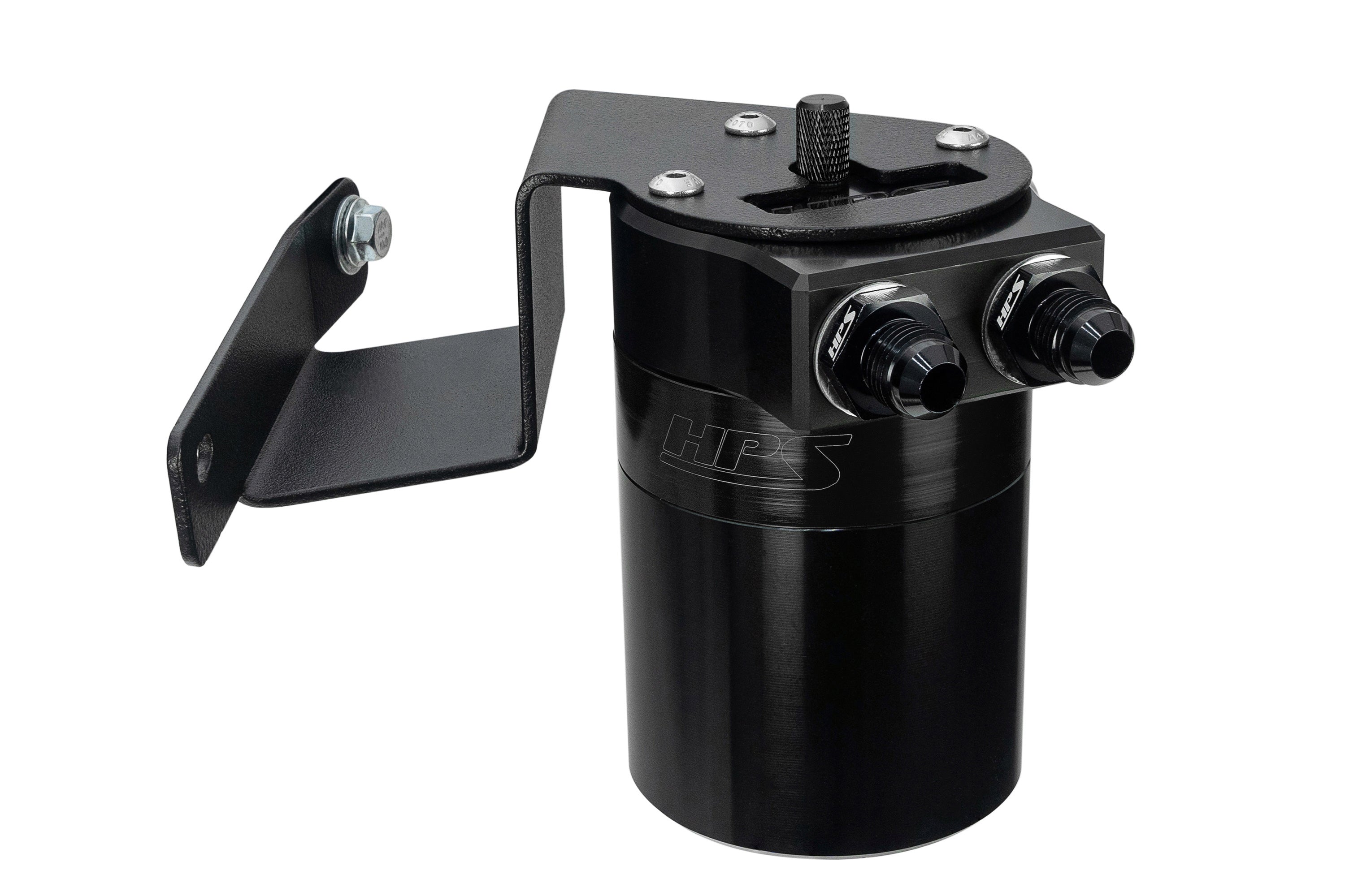 HPS Performance Oil Catch Can Kit 860-013WB, Black - 860-013WB