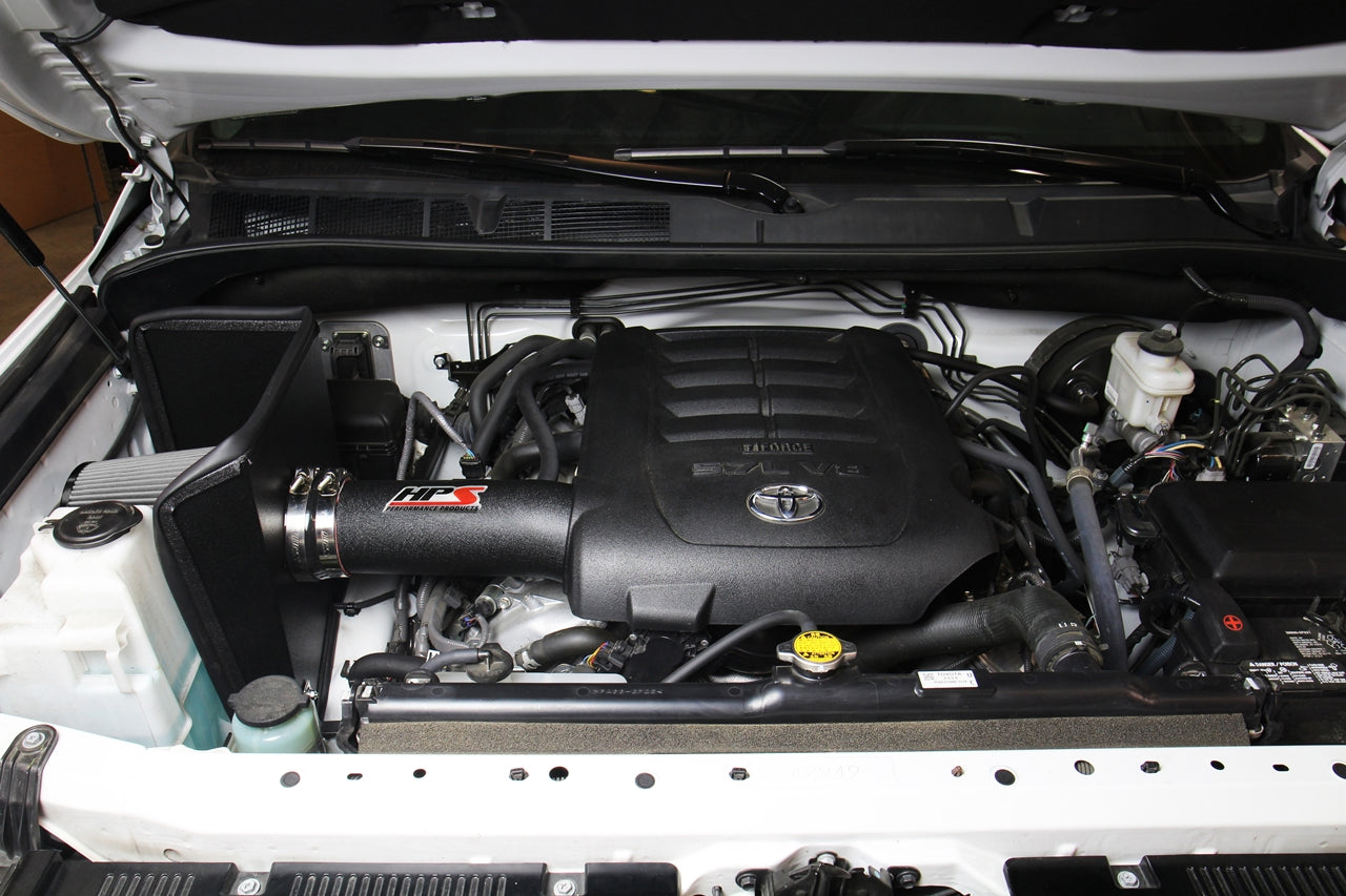 HPS Performance Air Intake Kit With Heat Shield 827-630WB Black - 827-630WB