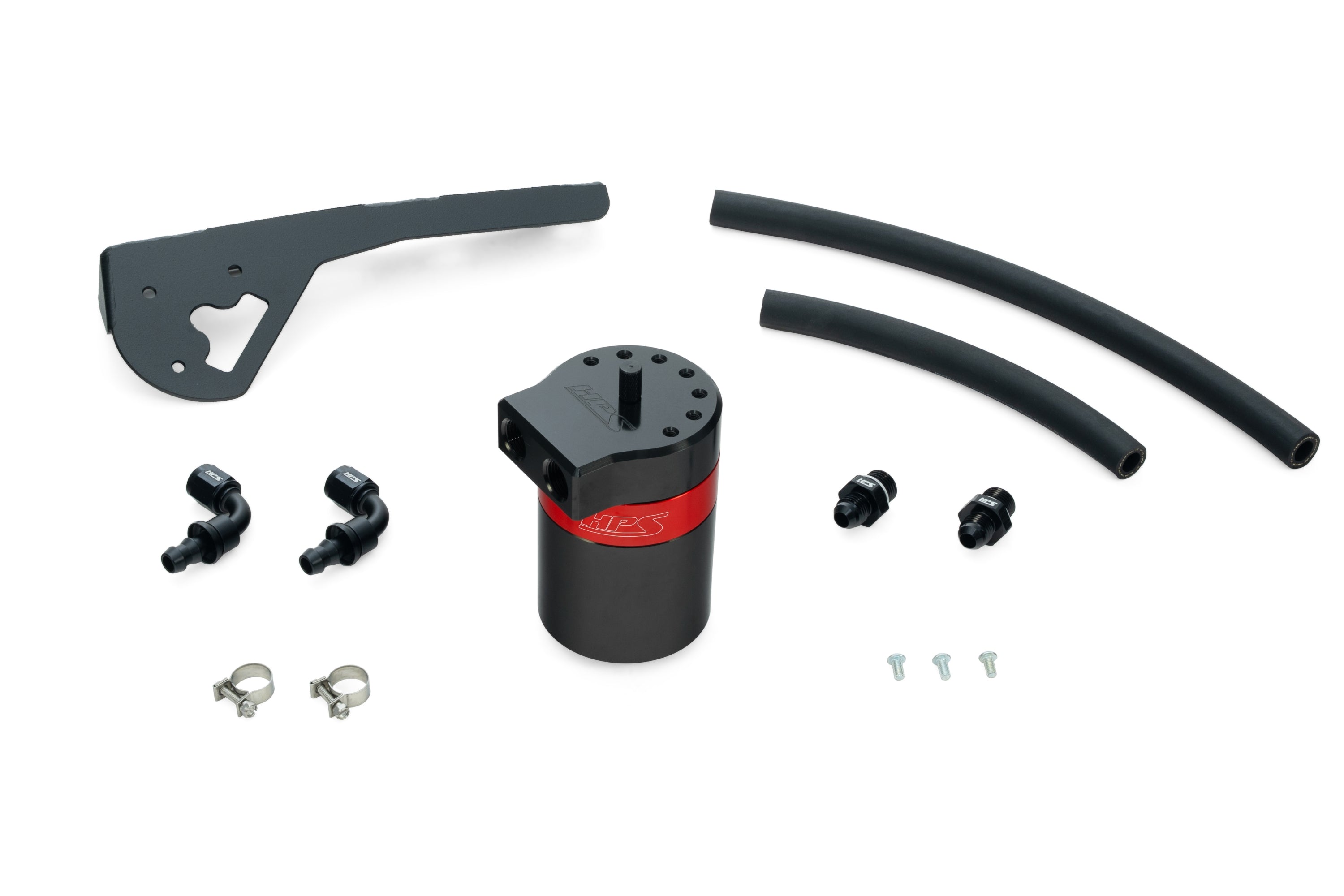 HPS Performance Oil Catch Can Kit 860-015 Red - 860-015