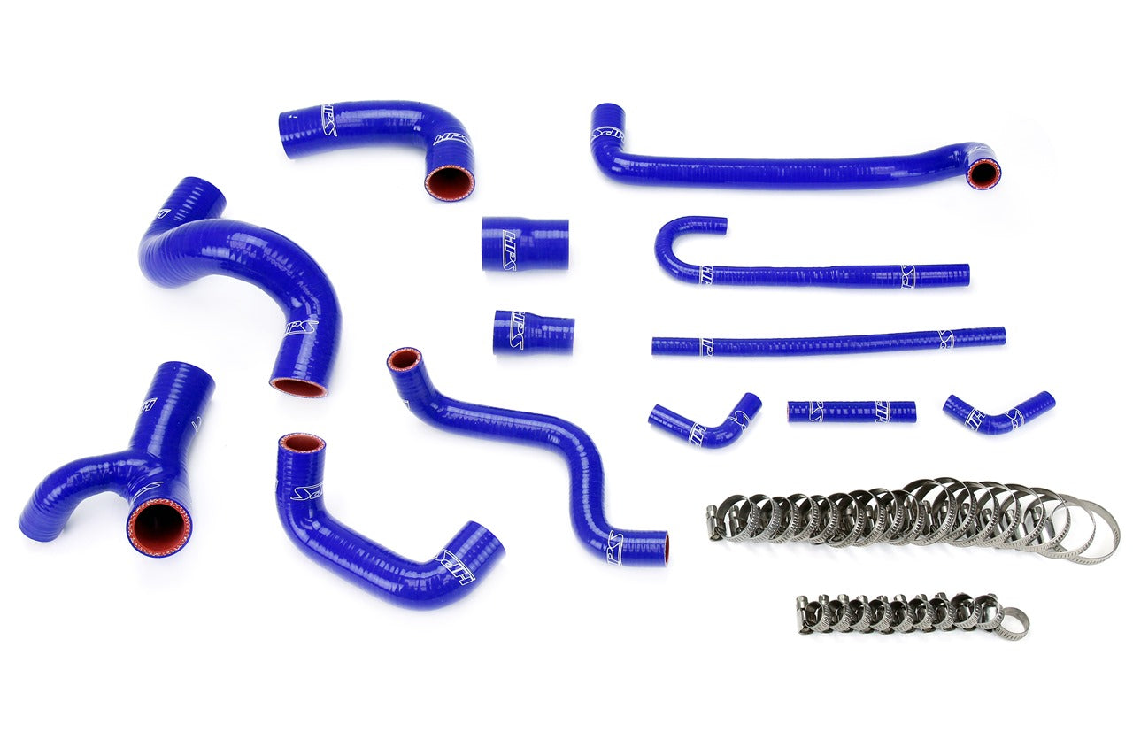 HPS Performance Hps Silicone Radiator And Heater Coolant Hose Kit 57 1209 Blue Blue - 57-1209-BLUE