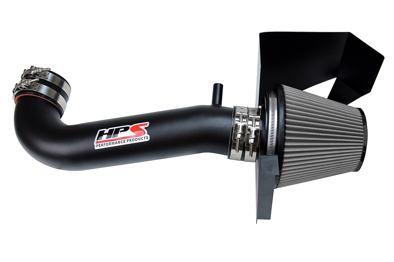 HPS Performance Air Intake Kit With Heat Shield 827-600WB Black - 827-600WB
