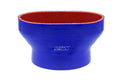 HPS Performance Hps Silicone Oval Adapter Coupler For Ford Dual 60mm Throttle Body To 3 1/4" Od Tubing, 3" Length Foh 60 325 Blue Blue - FOH-60-325-BLUE