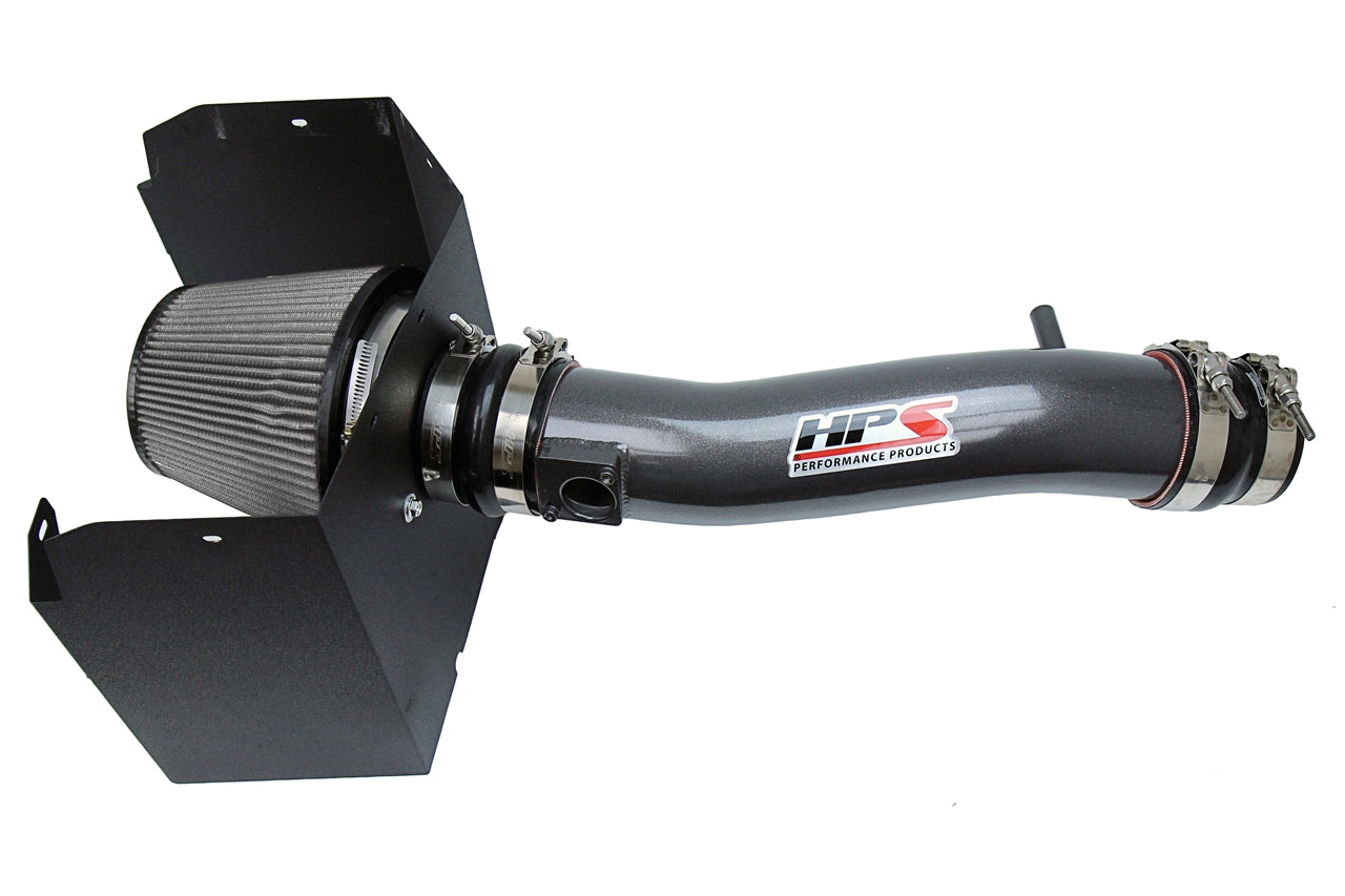 HPS Performance Air Intake Kit With Heat Shield 827-595GM Gunmetal - 827-595GM