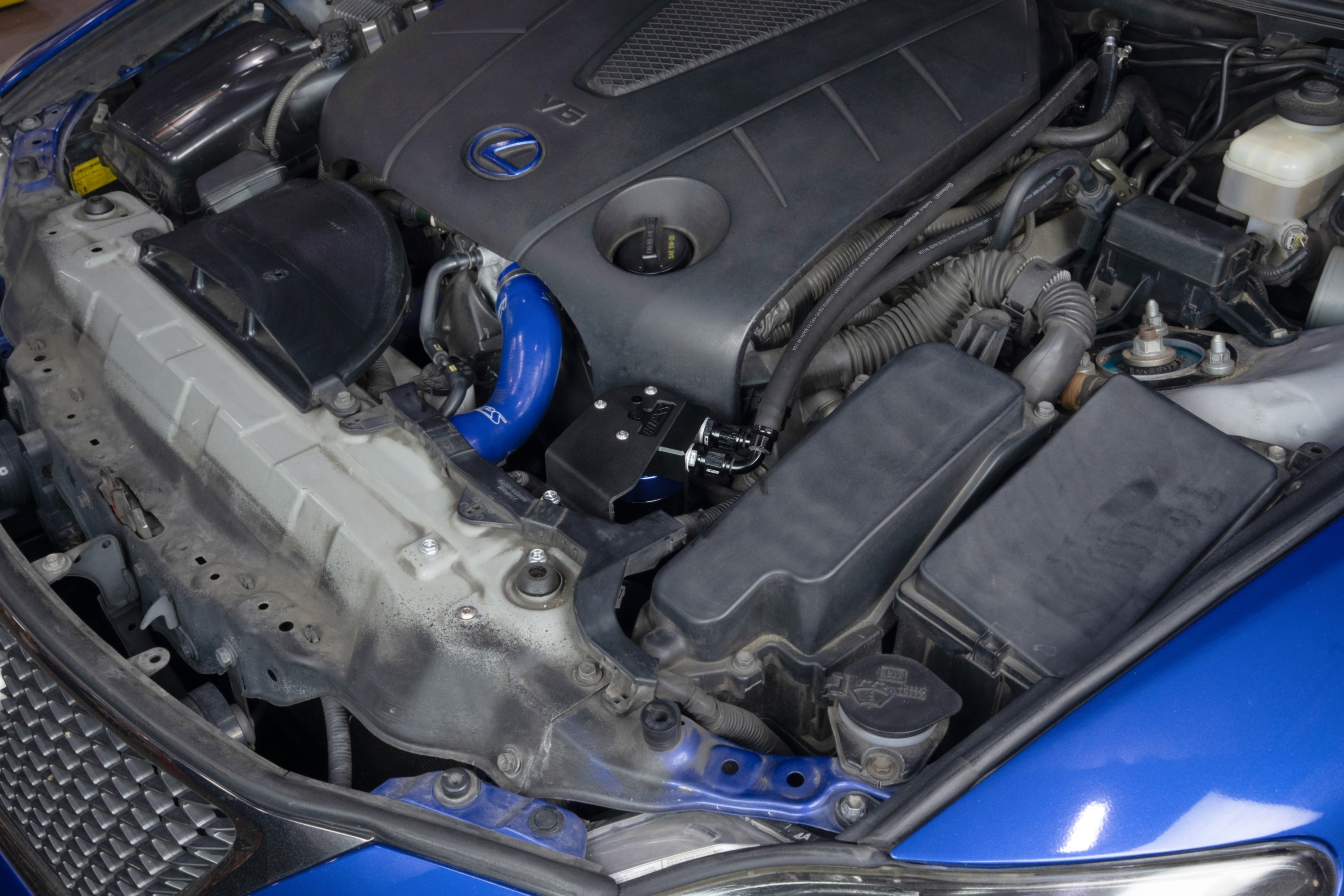HPS Performance Oil Catch Can Kit 860-025BL Blue - 860-025BL