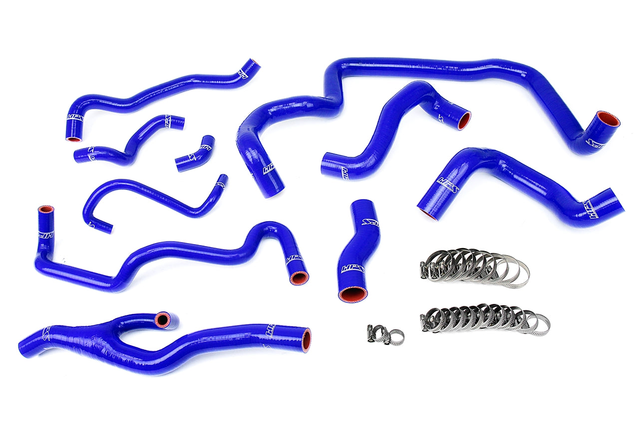 HPS Performance Hps Silicone Radiator And Heater Coolant Hose Kit 57 1557 Blue Blue - 57-1557-BLUE