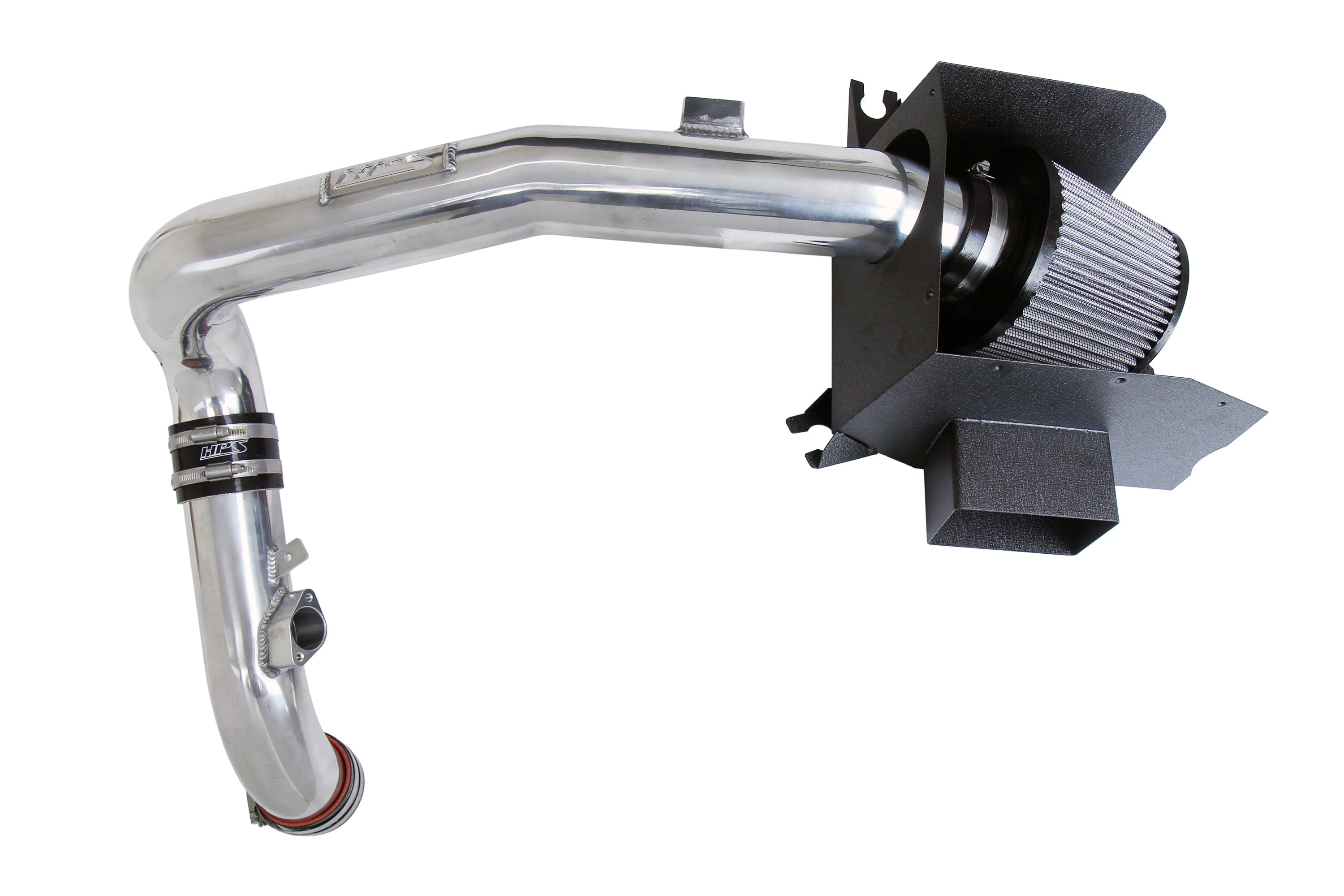 HPS Performance Air Intake Kit With Heat Shield 827-628P Polished - 827-628P