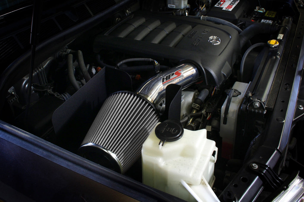 HPS Performance Air Intake Kit With Heat Shield 827-629P Polished - 827-629P