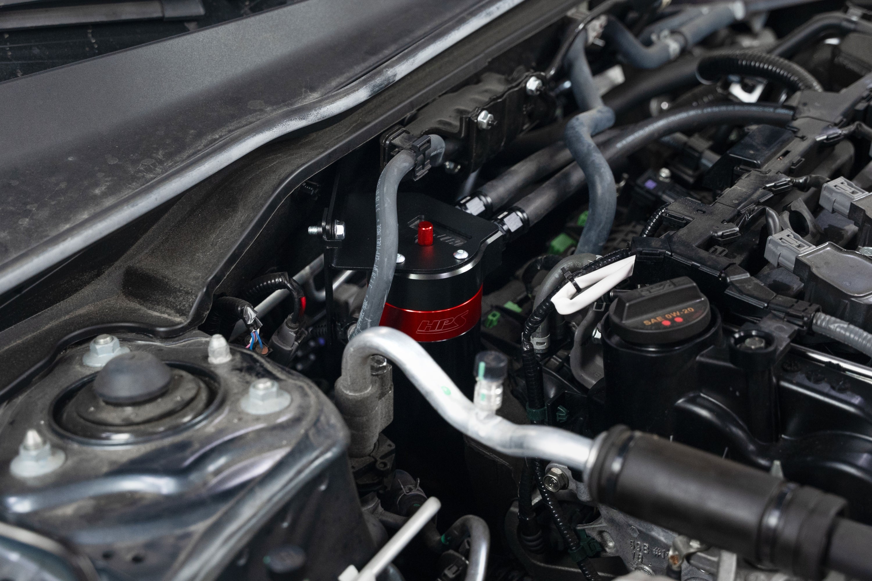 HPS Performance Oil Catch Can Kit 860-031 Red - 860-031