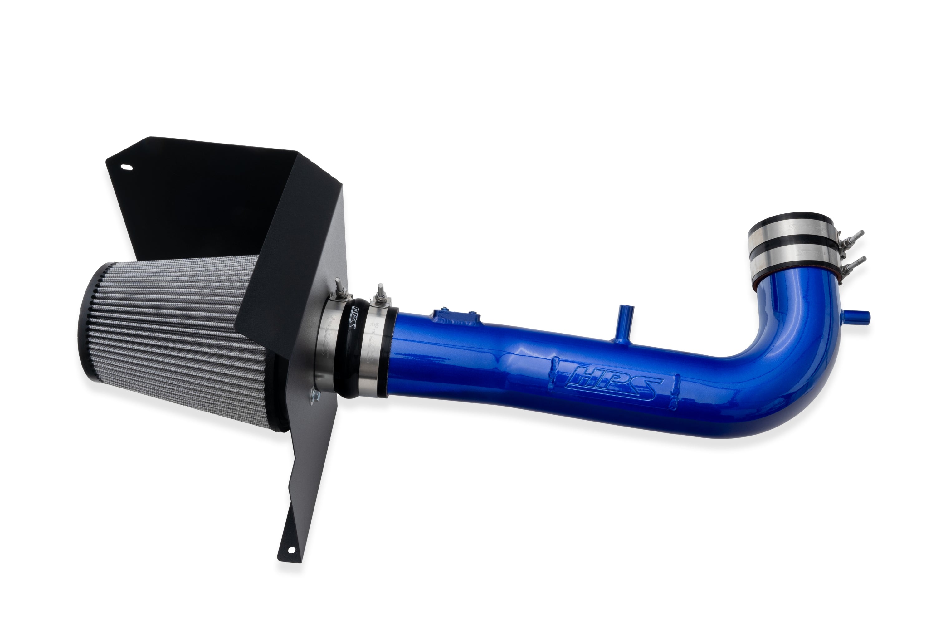 HPS Performance Air Intake Kit With Heat Shield 827-603BL Blue - 827-603BL