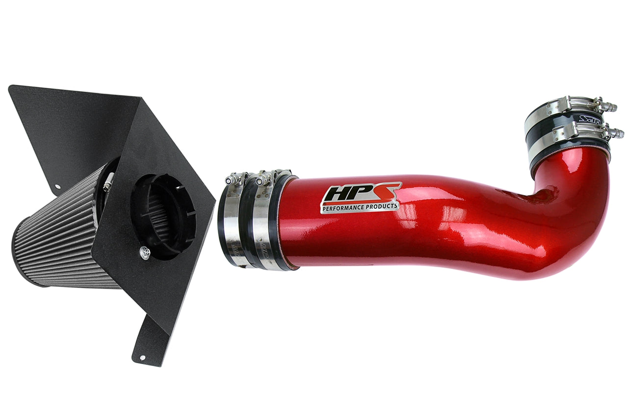 HPS Performance Air Intake Kit With Heat Shield 827-622R Red - 827-622R