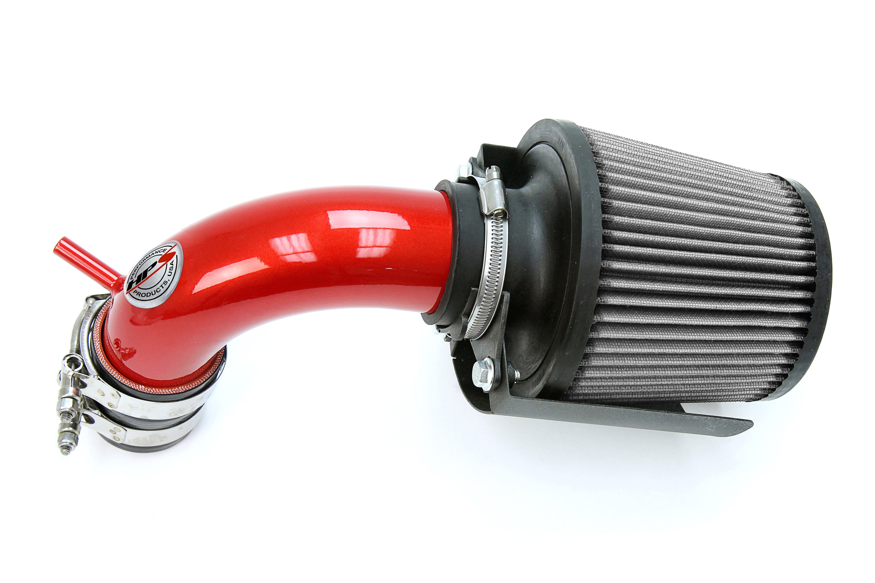HPS Performance Air Intake Kit With Heat Shield 827-580R Red - 827-580R