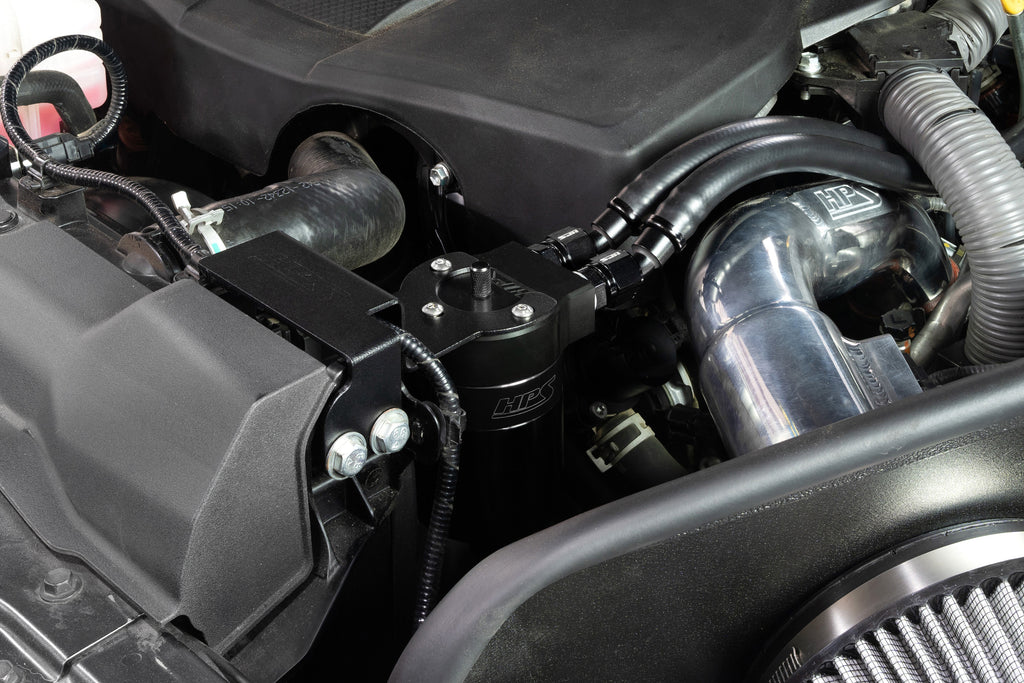 HPS Performance Oil Catch Can Kit 860-003WB, Black - 860-003WB