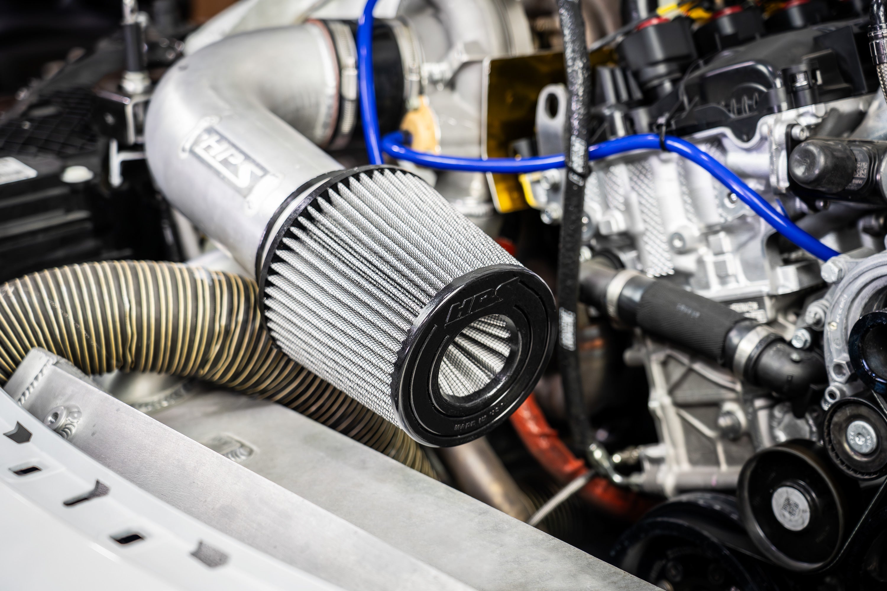 HPS Performance Dual-Cone Air Filter 3-1/4" ID, 5" Element Length, 5-3/4" Overall Length, HPS-4342