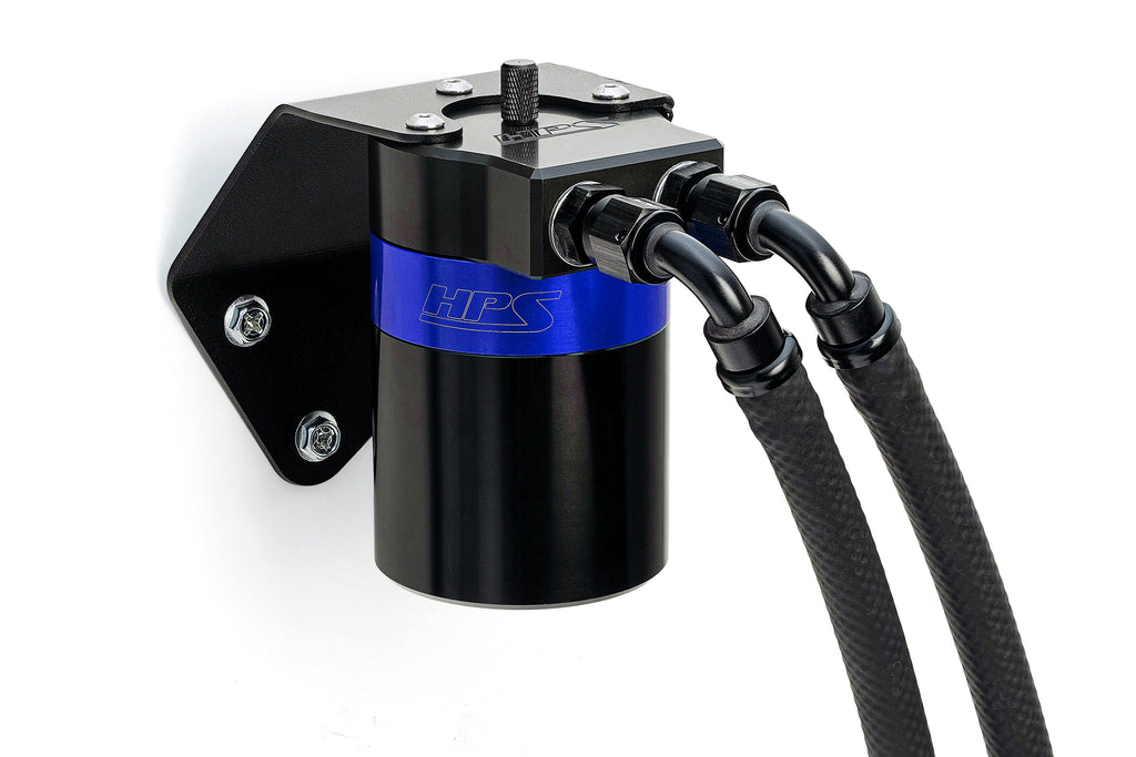 HPS Performance Oil Catch Can Kit 860-006BL, Blue - 860-006BL