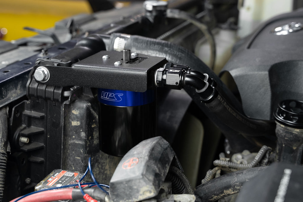 HPS Performance Oil Catch Can Kit 860-033BL Blue - 860-033BL