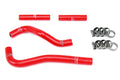 HPS Performance Hps Silicone Radiator Coolant Hose Kit 57 1371 Red Red - 57-1371-RED