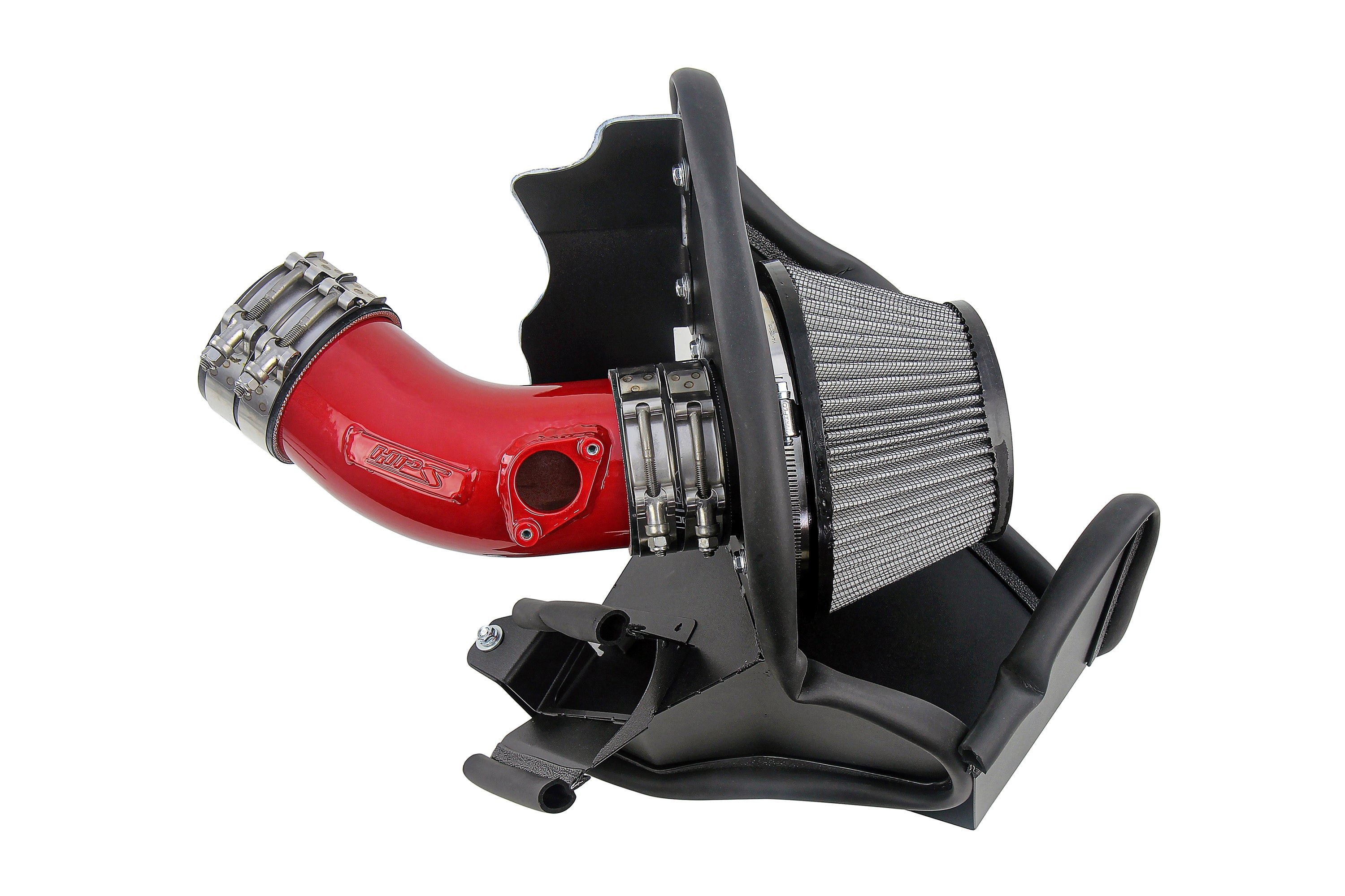 HPS Performance Air Intake Kit With Heat Shield 827-717R Red - 827-717R