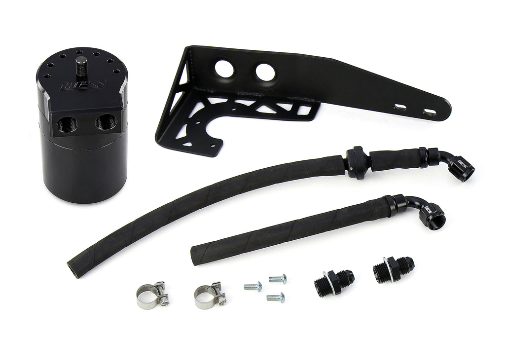 HPS Performance Oil Catch Can Kit 860-001WB, Black - 860-001WB