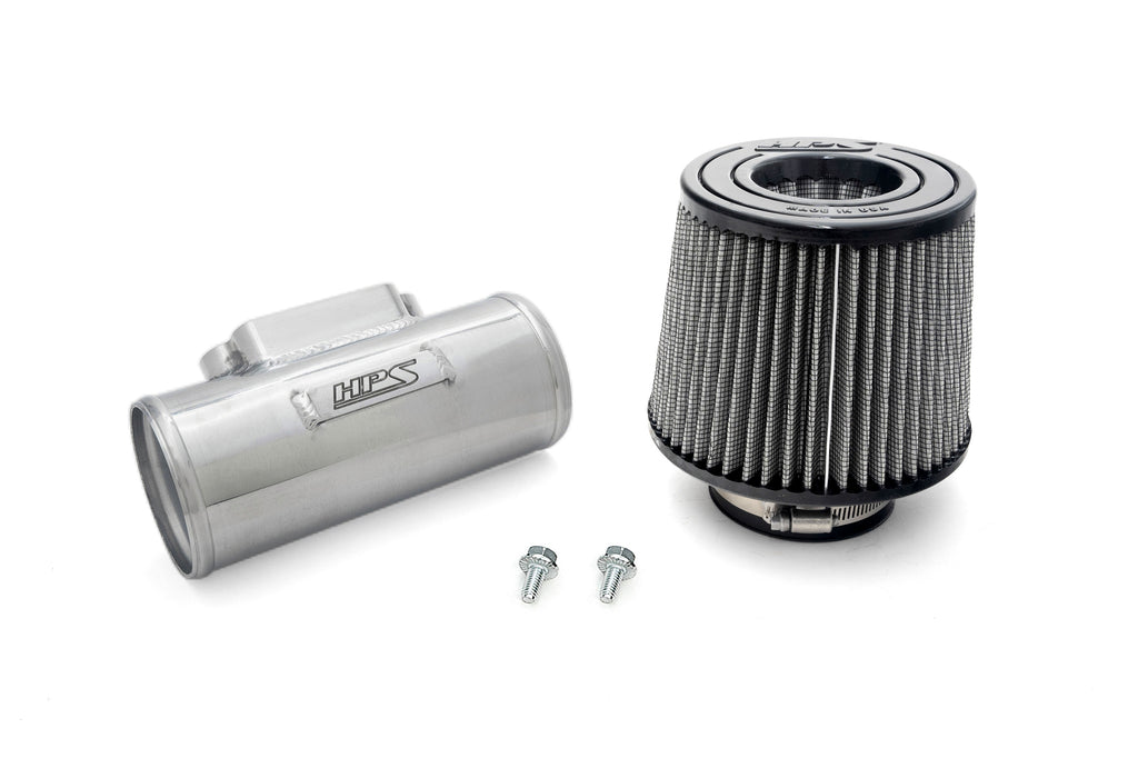 HPS Performance Hps 3" Aluminum Maf Housing Adapter Tube With 6.5" Dual Cone Air Filter For Toyota Lexus 2 Jz 1 Mz 1 Uz Maft 1606 Polished - MAFT-1606