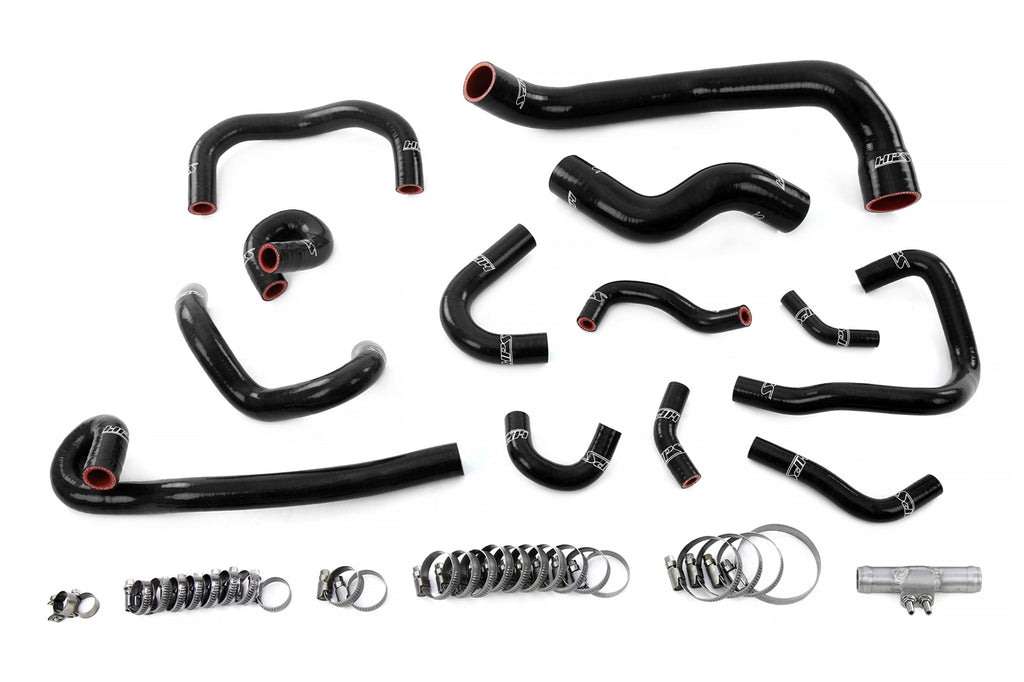 HPS Performance Hps Silicone Radiator, Heater, And Ancillary Coolant Hose Kit 57 2135 Blk Black - 57-2135-BLK