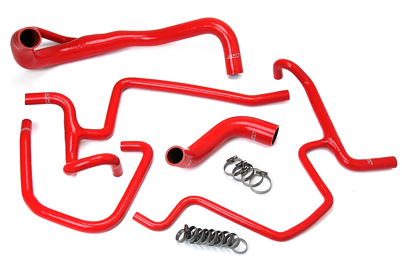 HPS Performance Hps Silicone Radiator And Heater Coolant Hose Kit 57 1646 Red Red - 57-1646-RED
