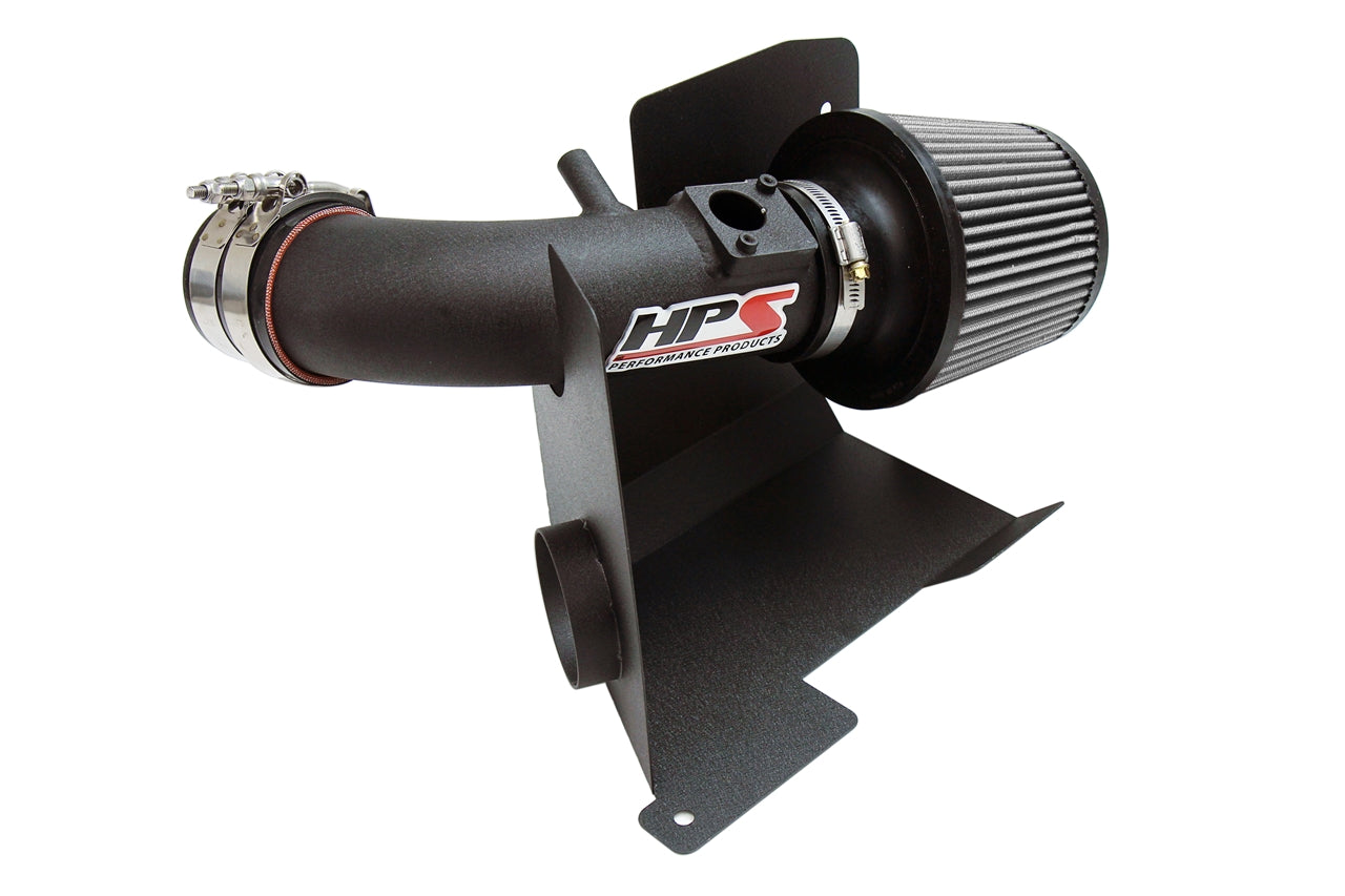 HPS Performance Air Intake Kit With Heat Shield 827-111WB Black - 827-111WB
