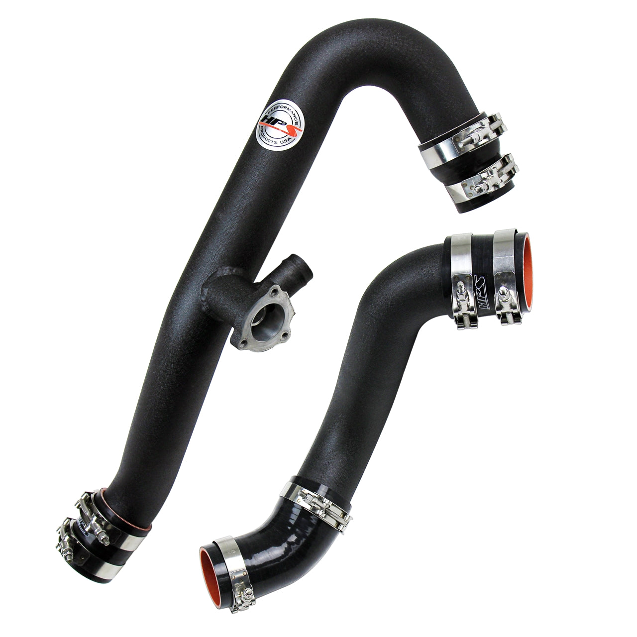 HPS Performance Hot and Cold Side Charge Pipe Kit 17-101WB Black - 17-101WB