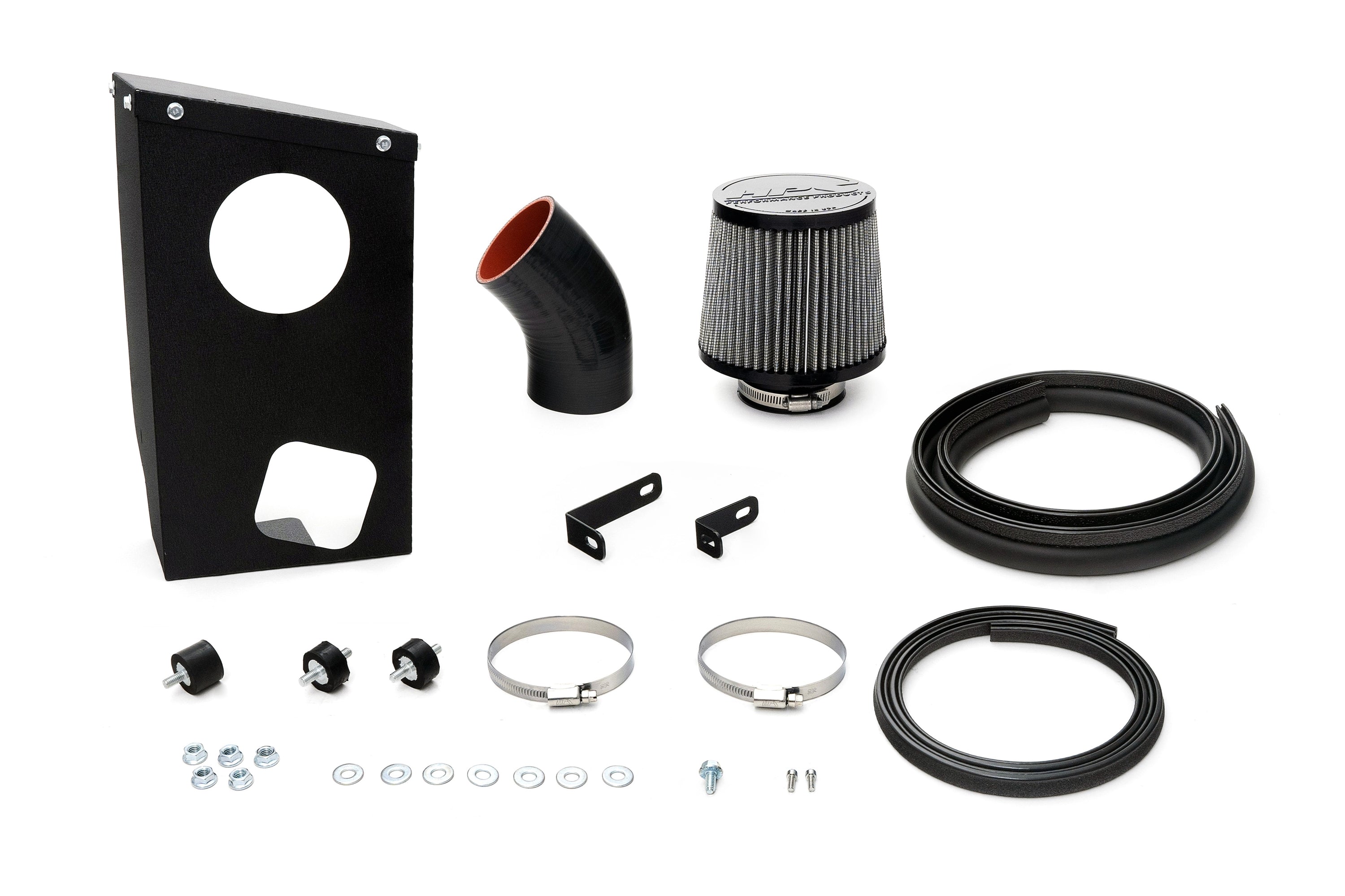 HPS Performance Air Intake Kit With Heat Shield 827-768R Red - 827-768R